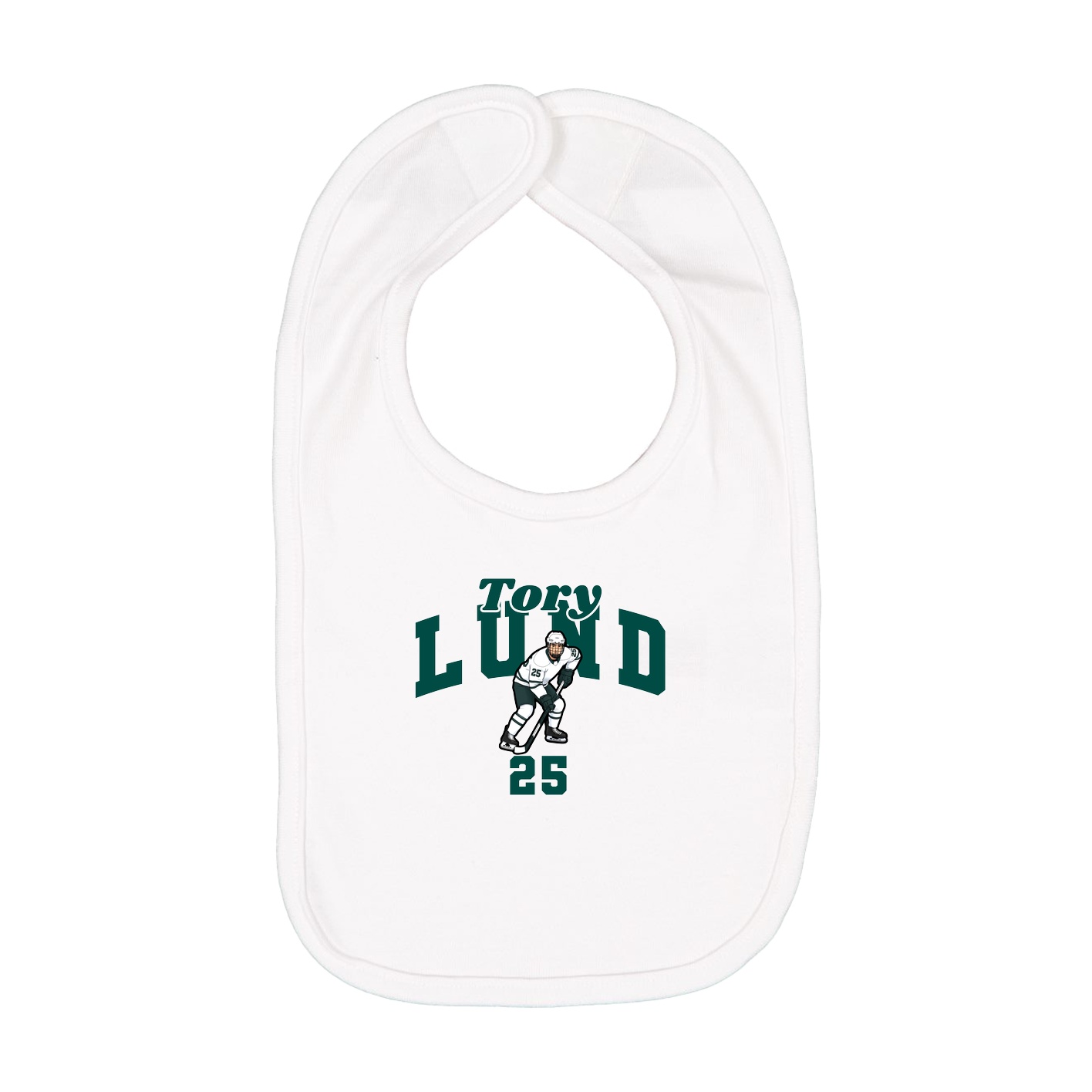 Infant Bib — Signature Arch in White