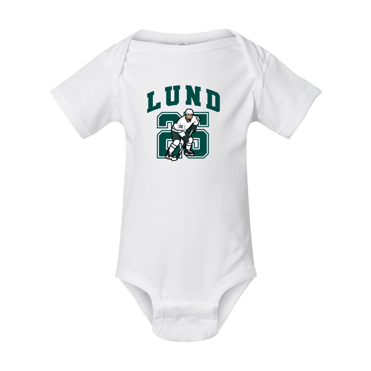 Baby Onesie — Number in White