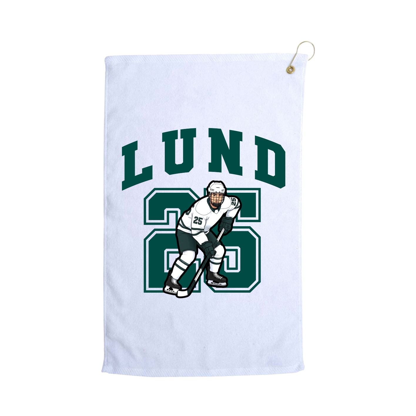Golf Towel — Number in White