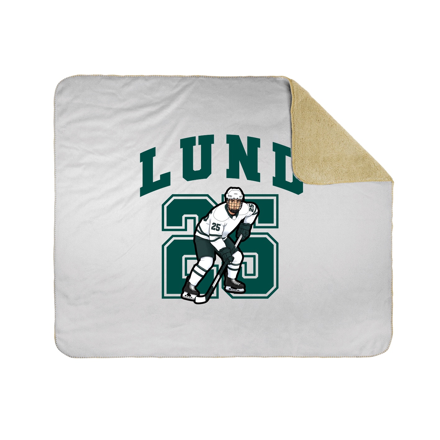 Throw Blanket — Number in White