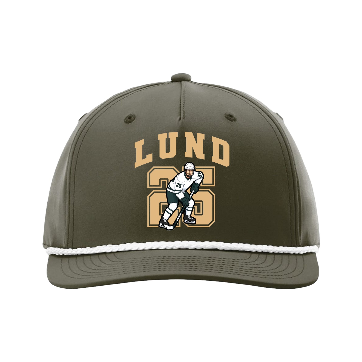 Five-Panel Classic Rope Cap — Number in Green