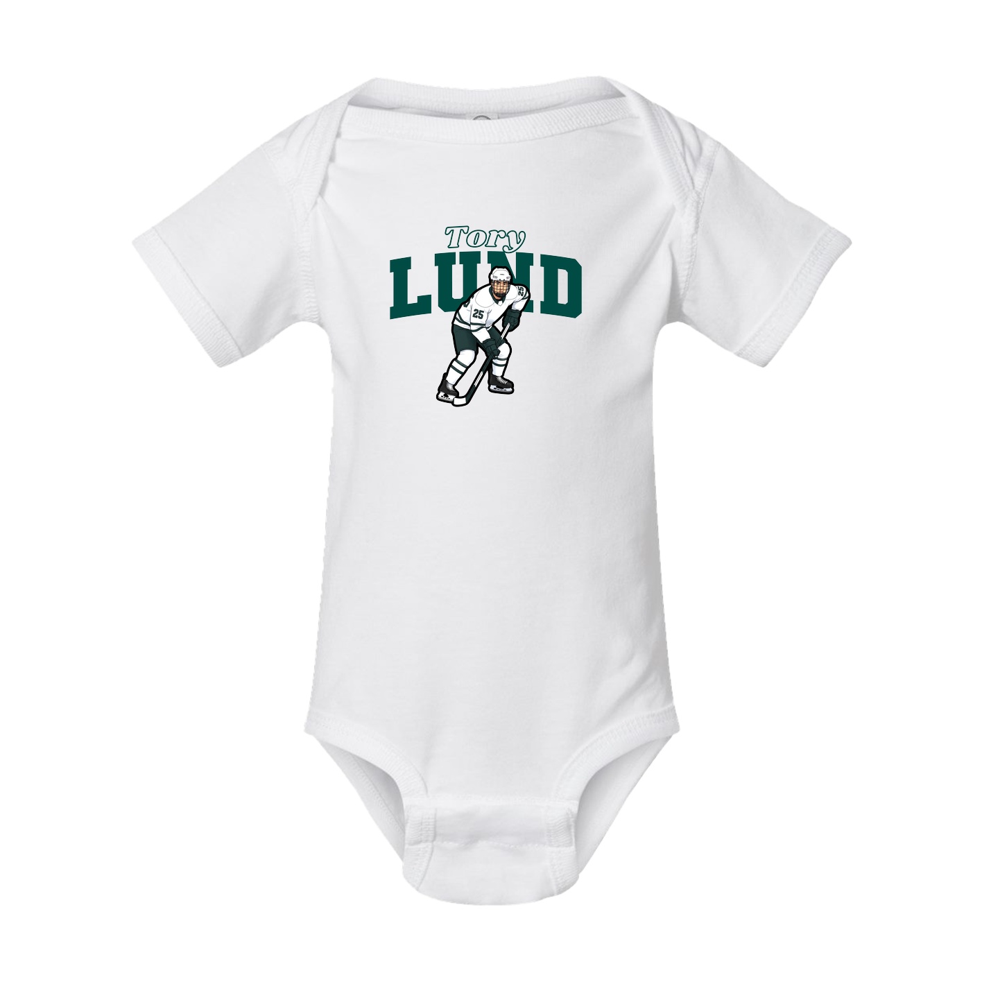 Baby Onesie — Name Arch in White