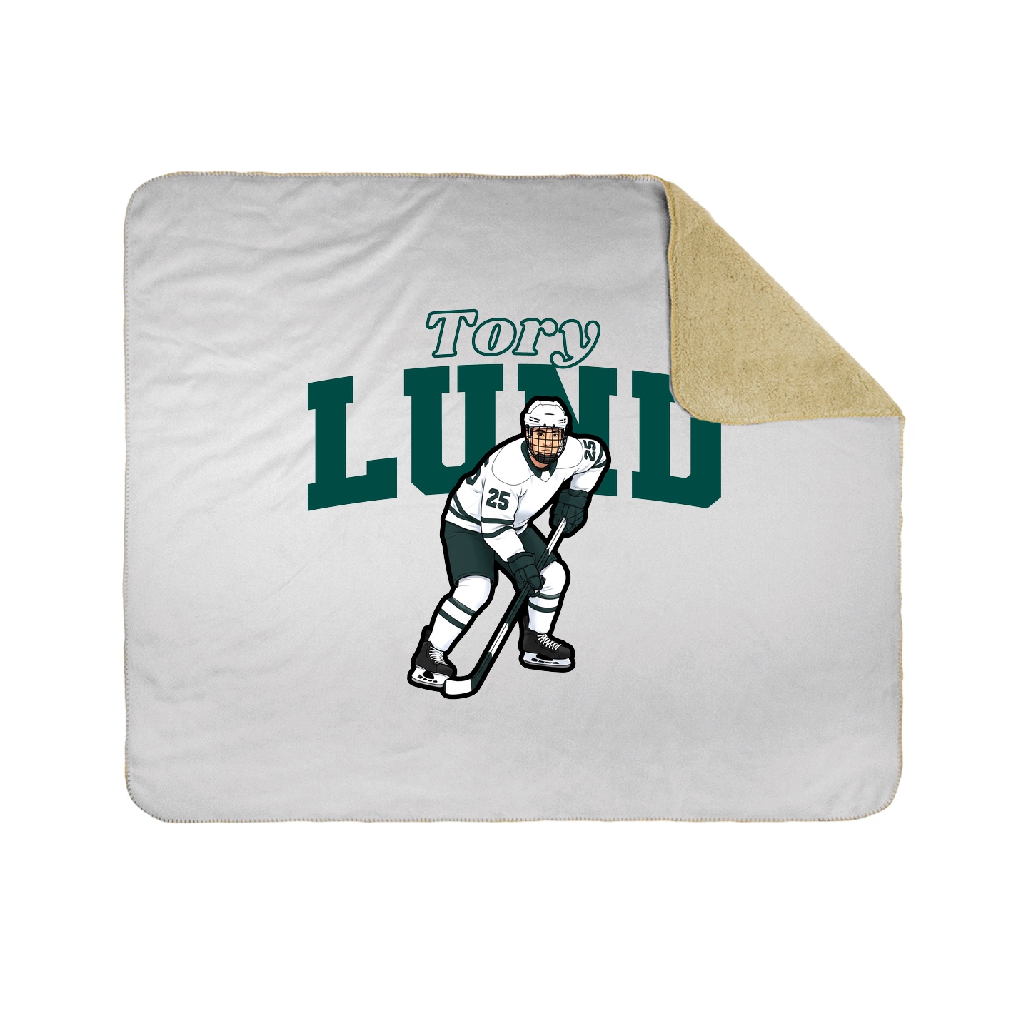 Throw Blanket — Name Arch in White