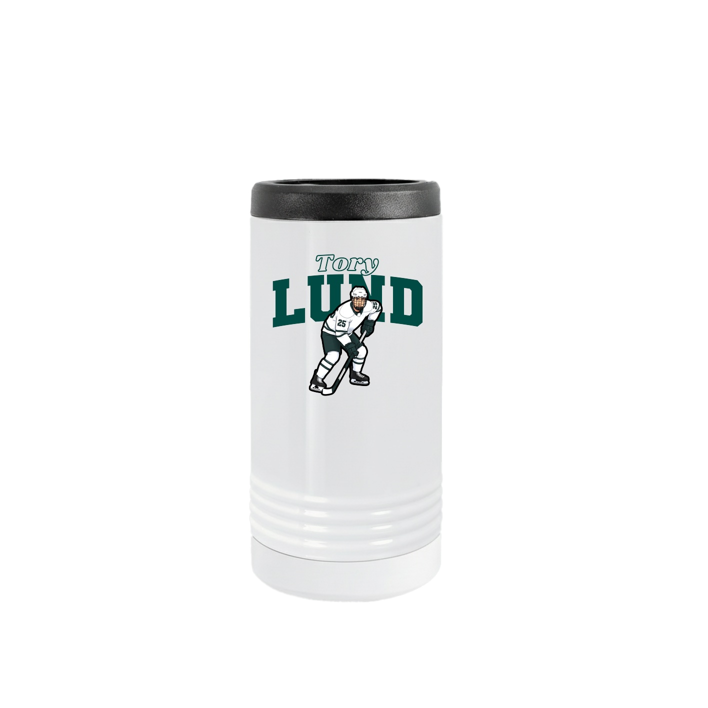 Slim Beverage Holder — Name Arch in White
