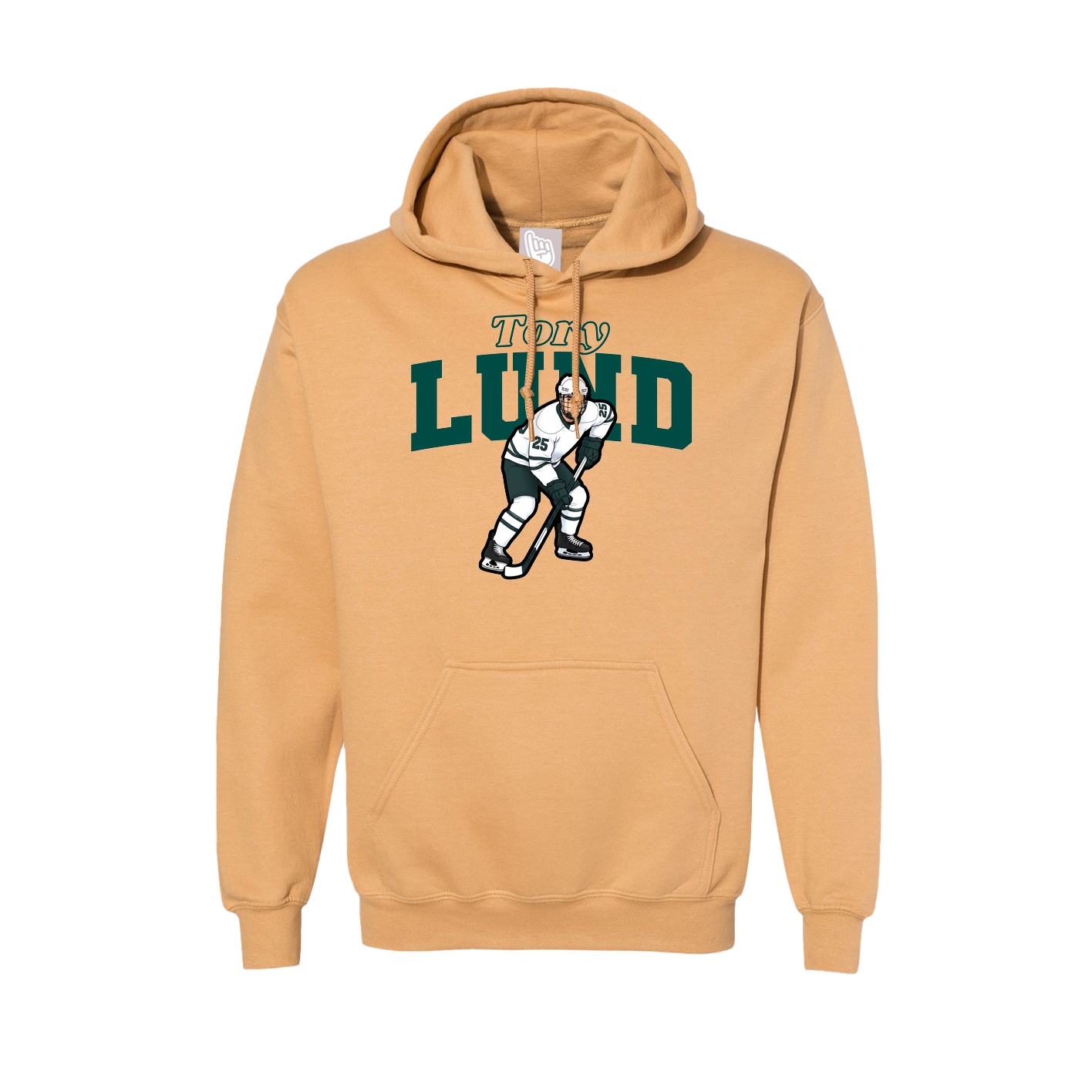 Hoodie — Name Arch in Vegas Gold
