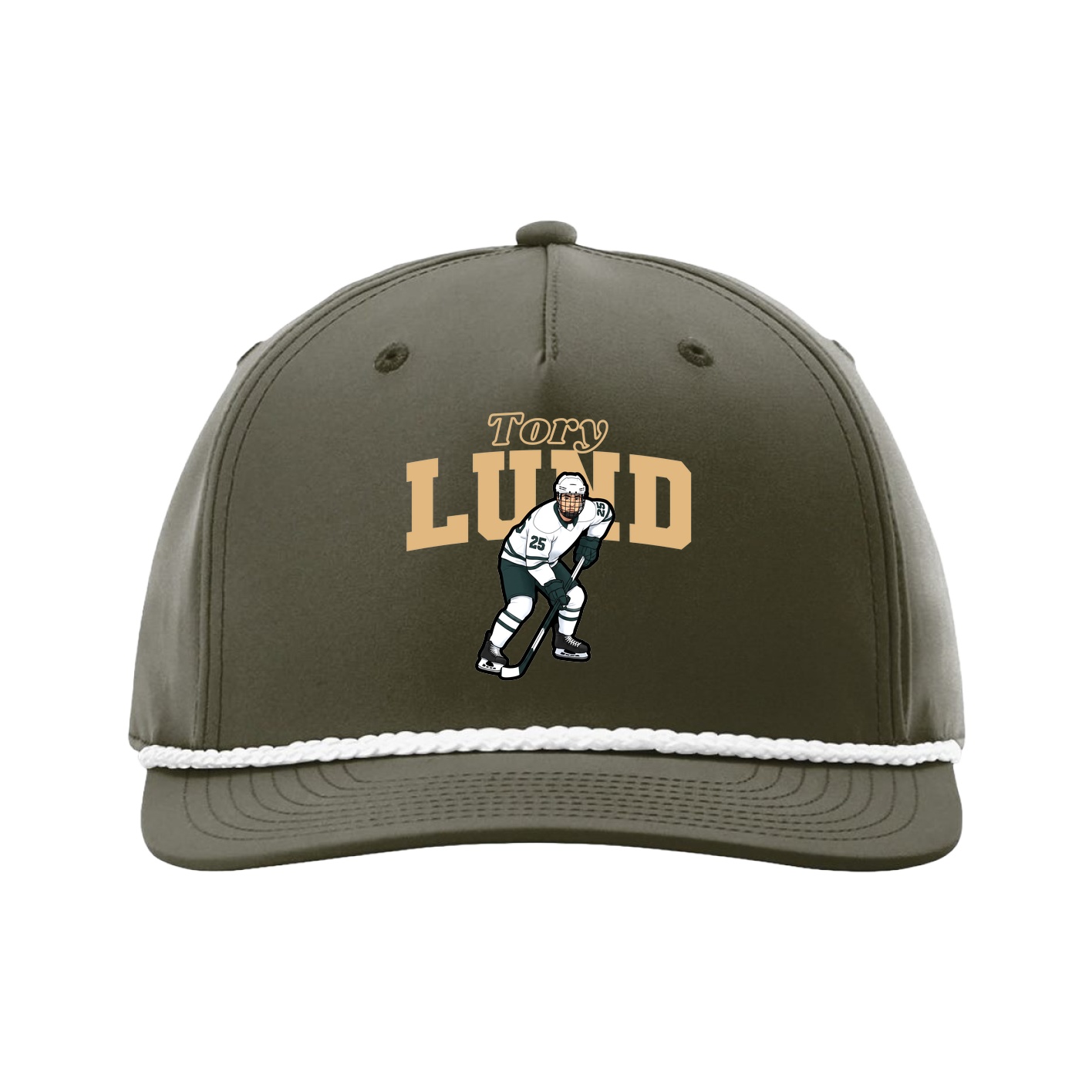 Five-Panel Classic Rope Cap — Name Arch in Green