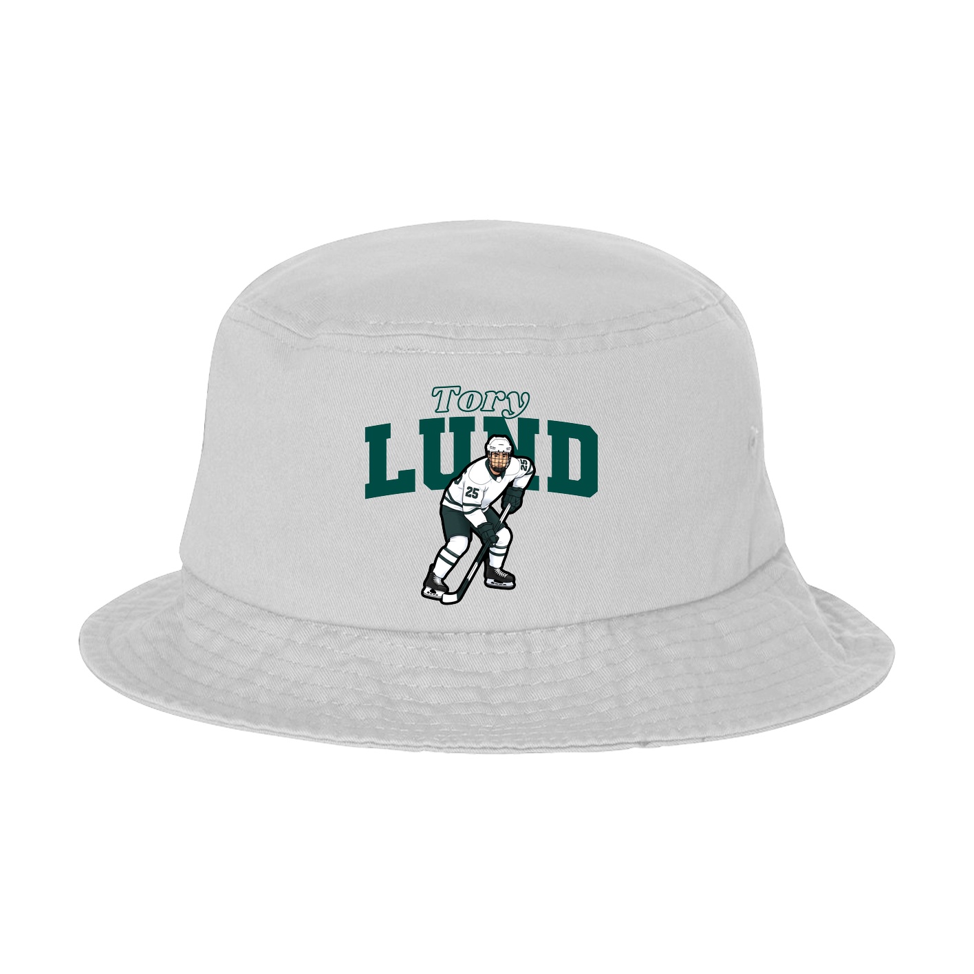Bucket Cap — Name Arch in White