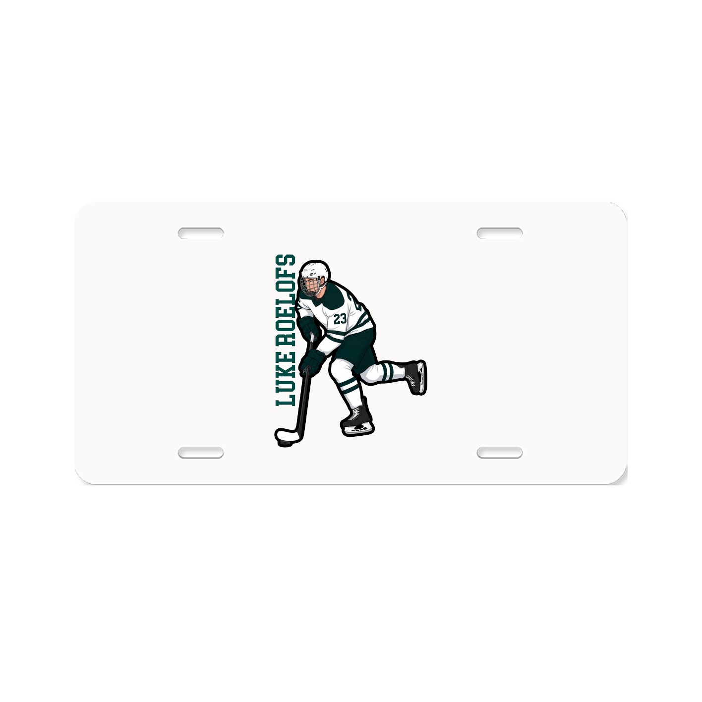License Plate — Name Vertical in Classic