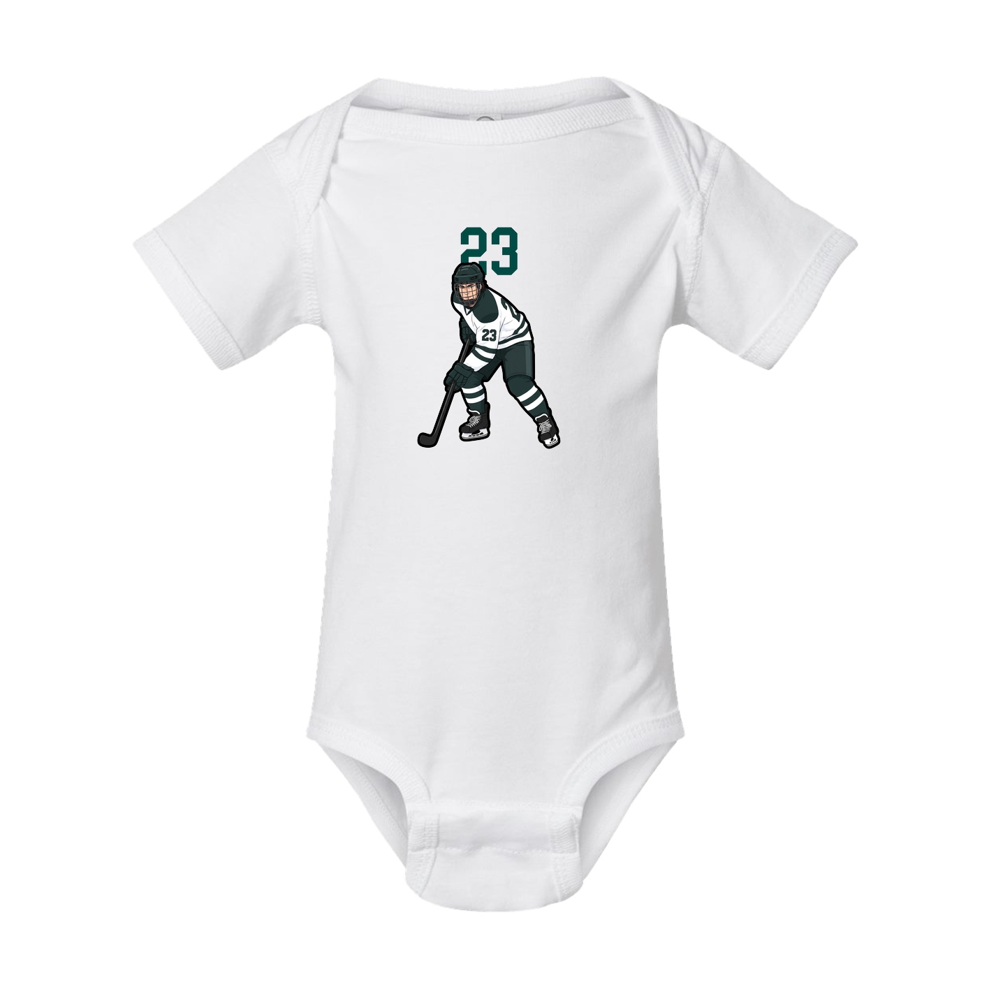 Baby Onesie — Number Top in White