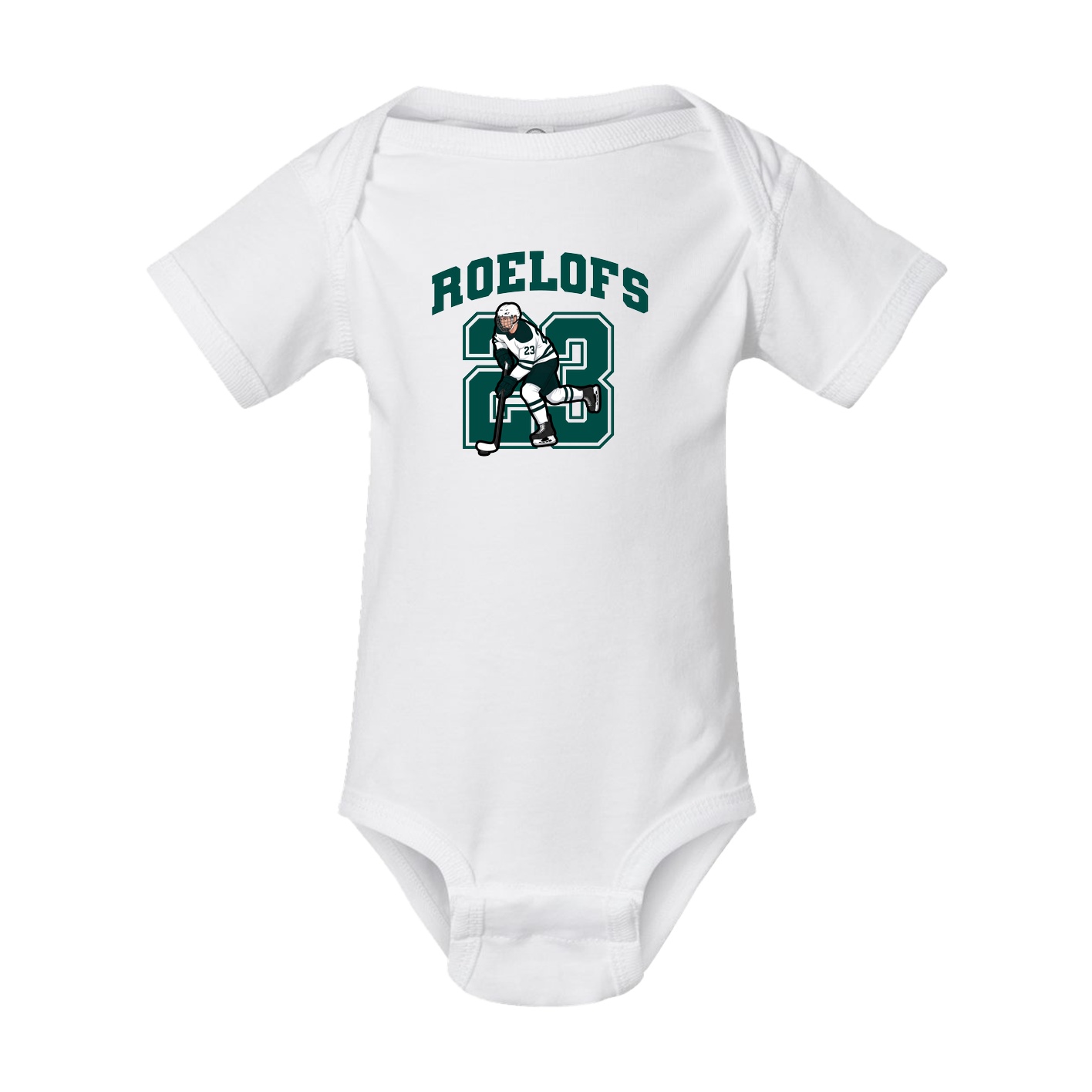 Baby Onesie — Number in White