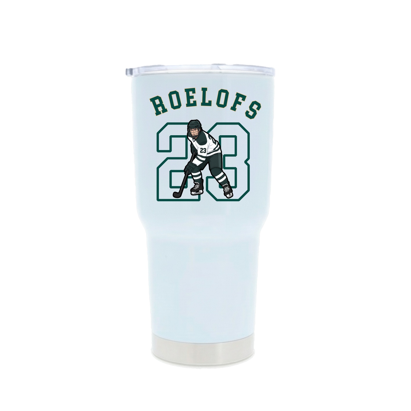 30oz Stainless Steel Tumbler — Shirsey Arch in White