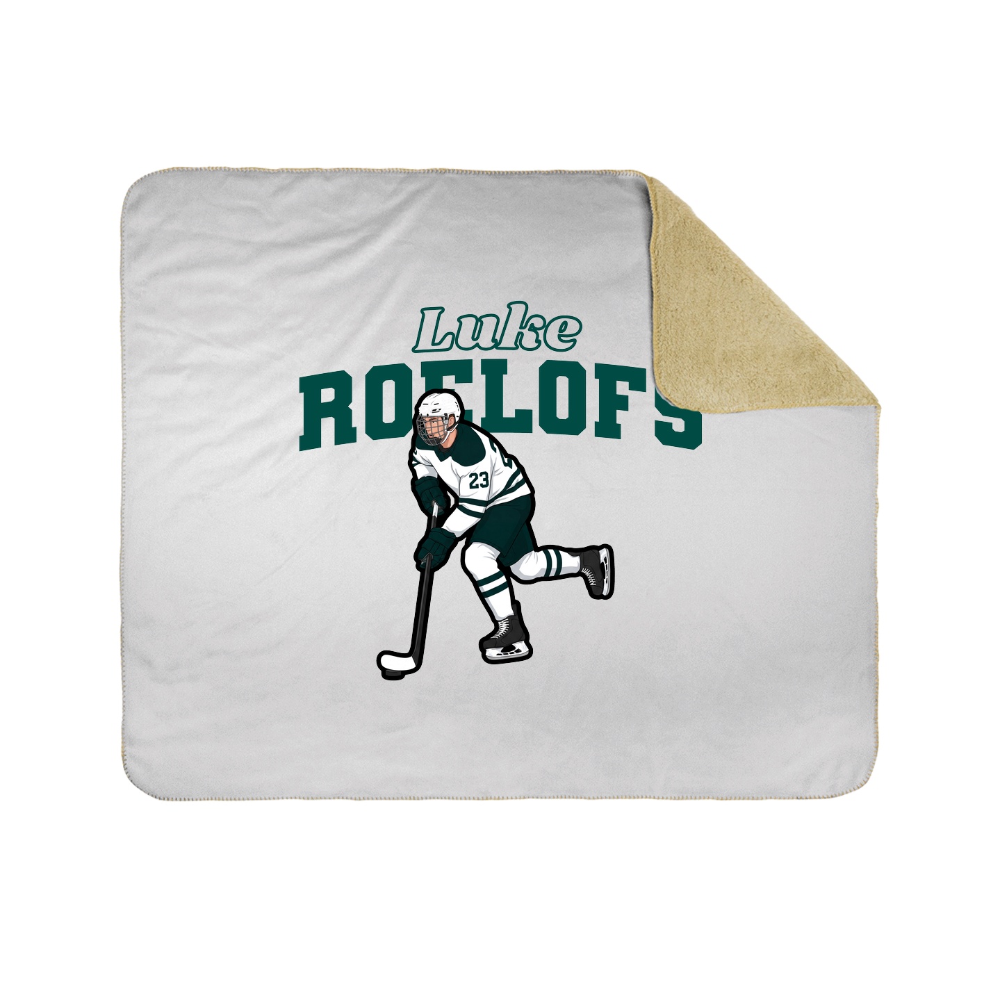 Throw Blanket — Name Arch in White