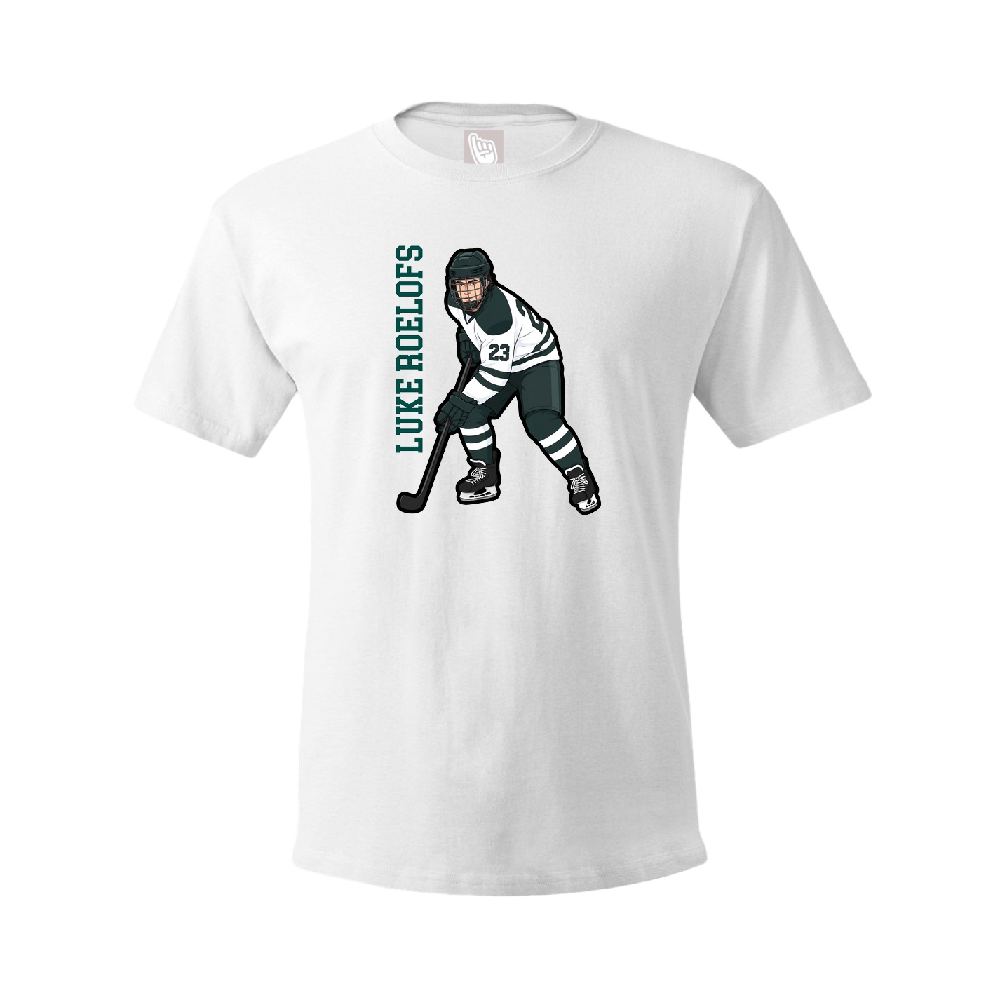 Tee — Name Vertical in White