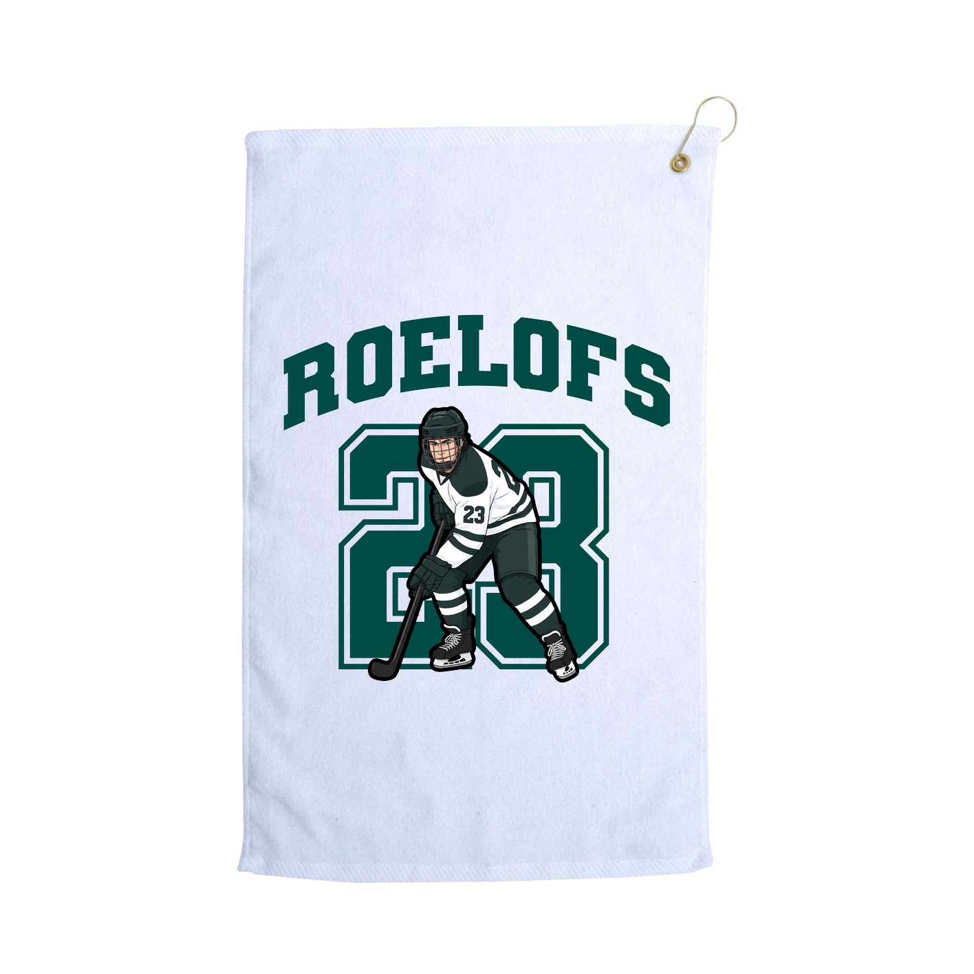 Golf Towel — Number in White