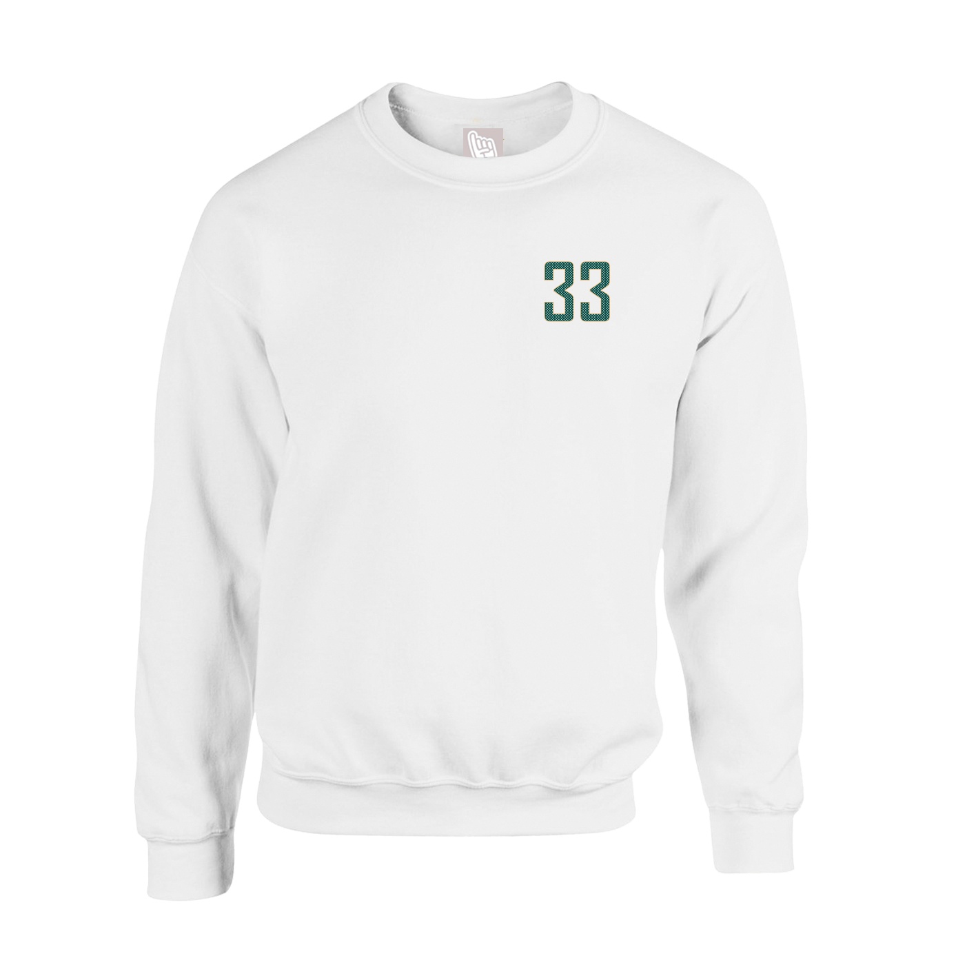 Fleece Crew — Front Shirsy in White