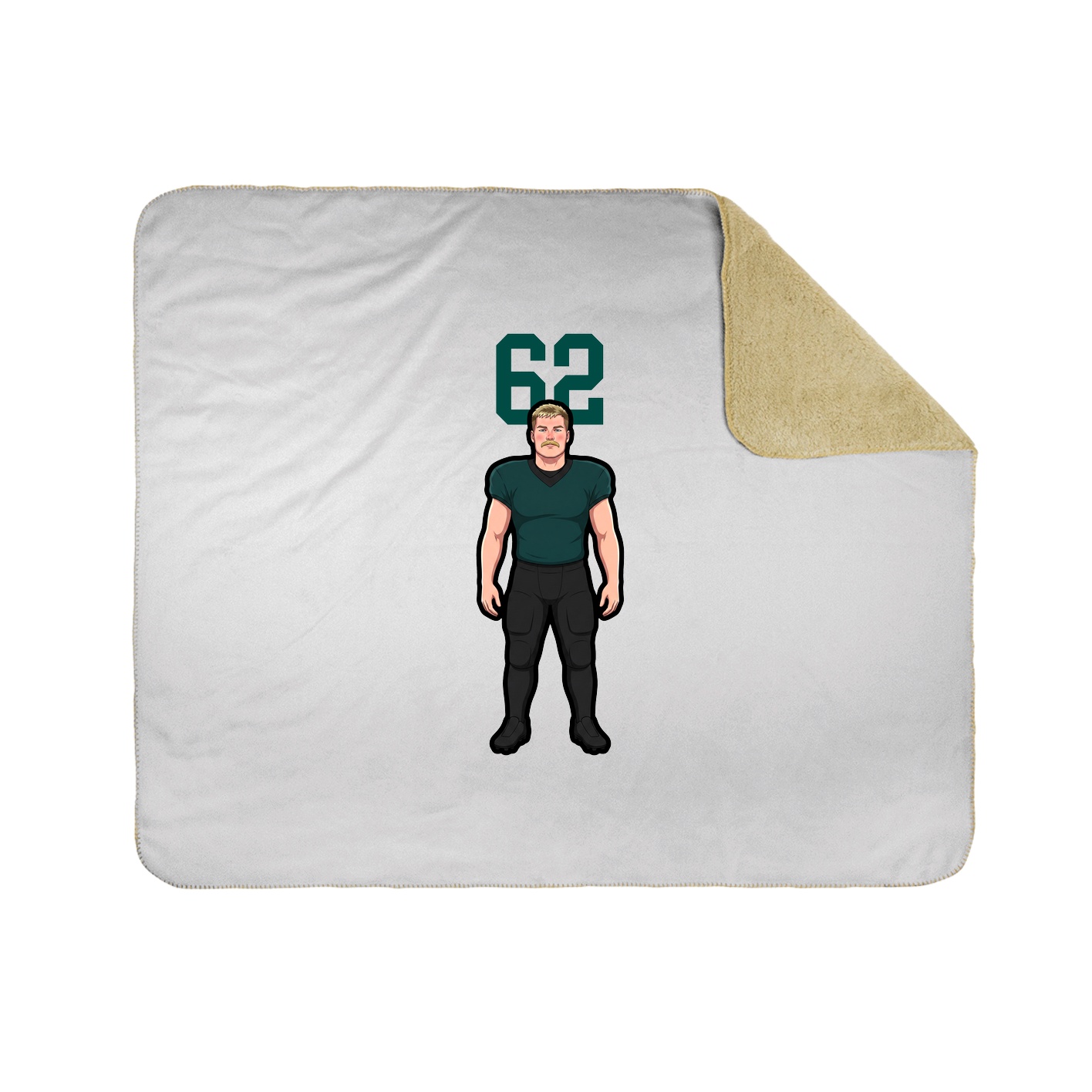Throw Blanket — Number Top in White