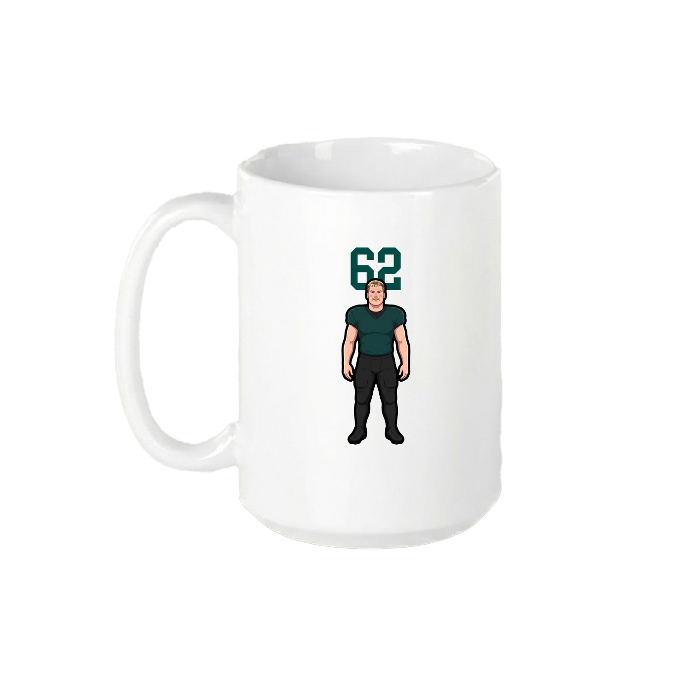 15oz Coffee Mug — Number Top in White