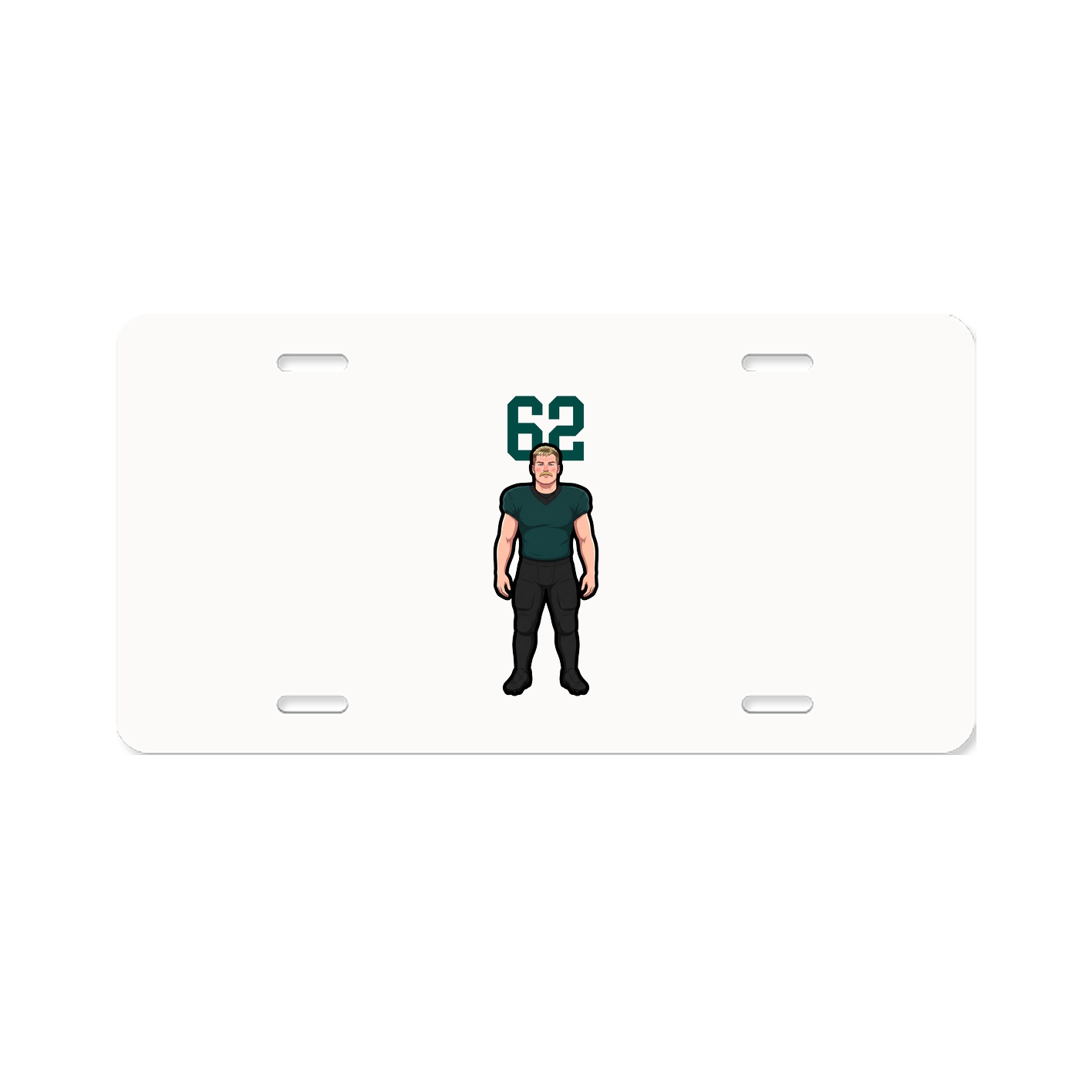 License Plate — Number Top in Classic