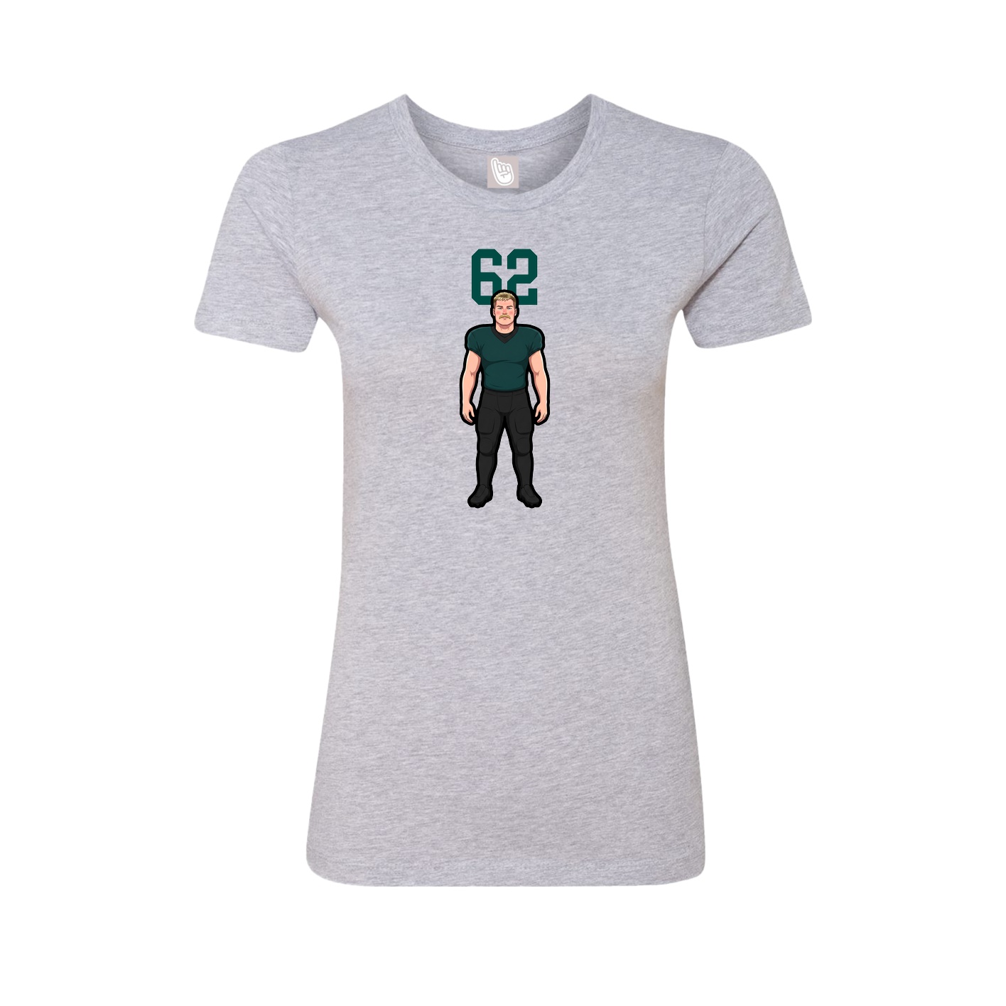 Fitted Women's Tee — Number Top in Grey
