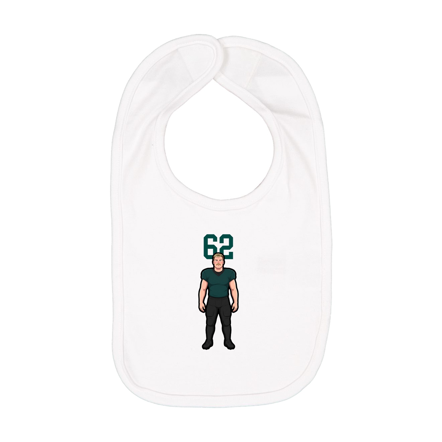 Infant Bib — Number Top in White