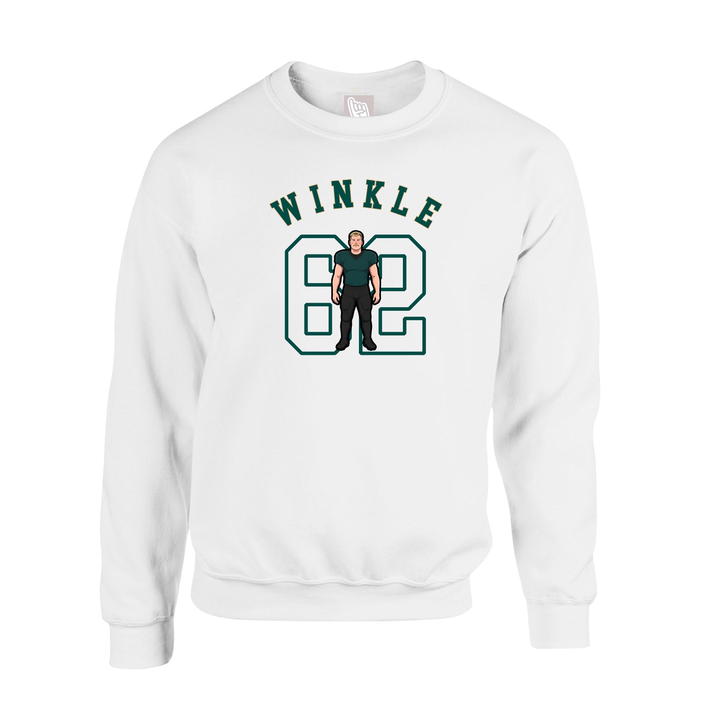 Fleece Crew — Shirsey Arch in White