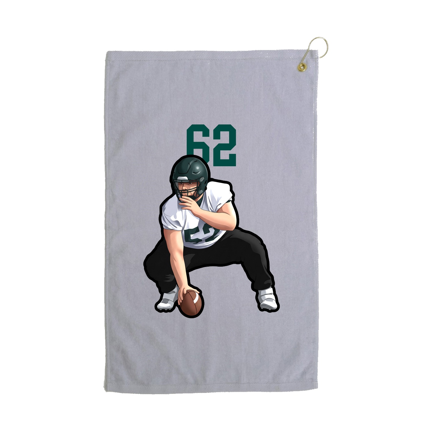 Golf Towel — Number Top in Grey