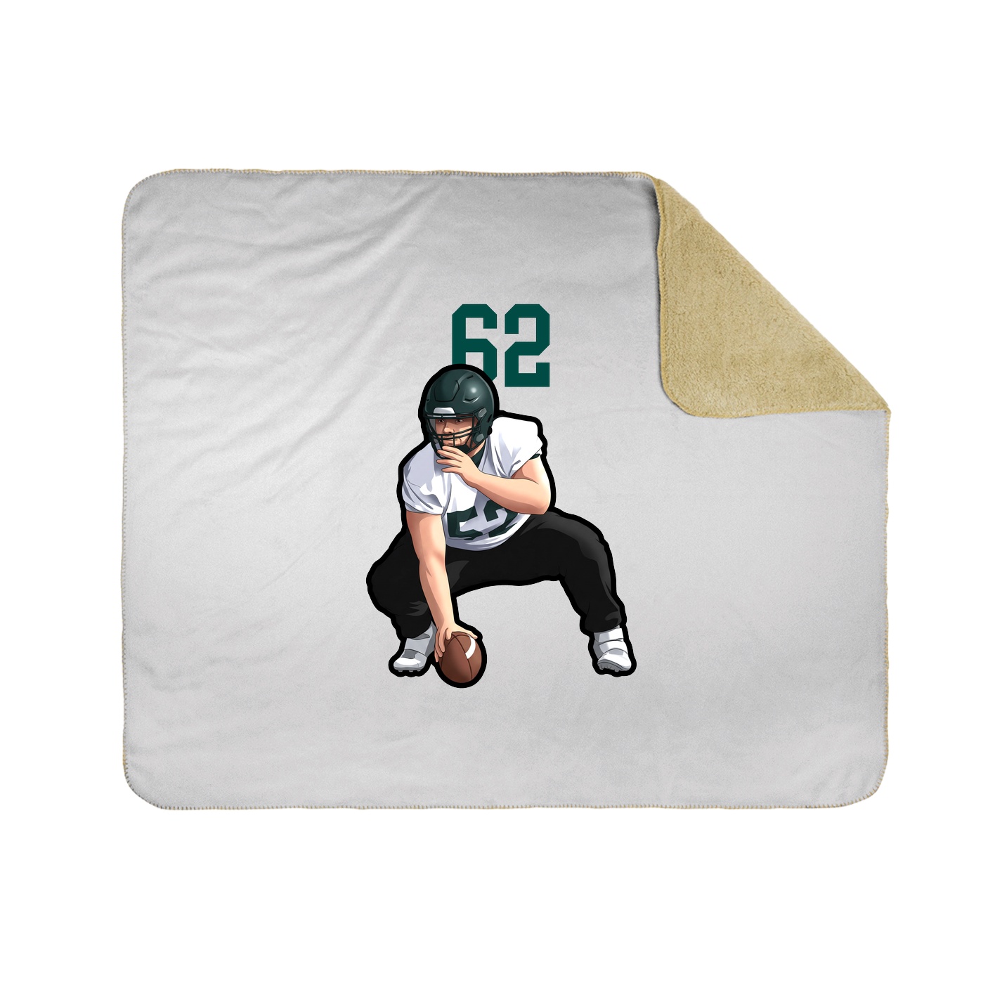 Throw Blanket — Number Top in White