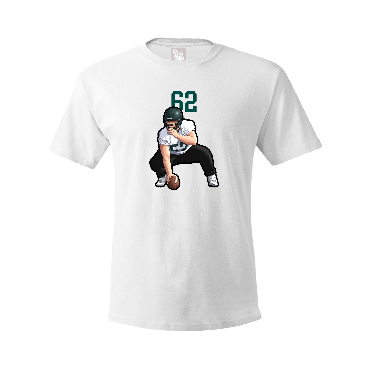 Youth Tee — Number Top in White