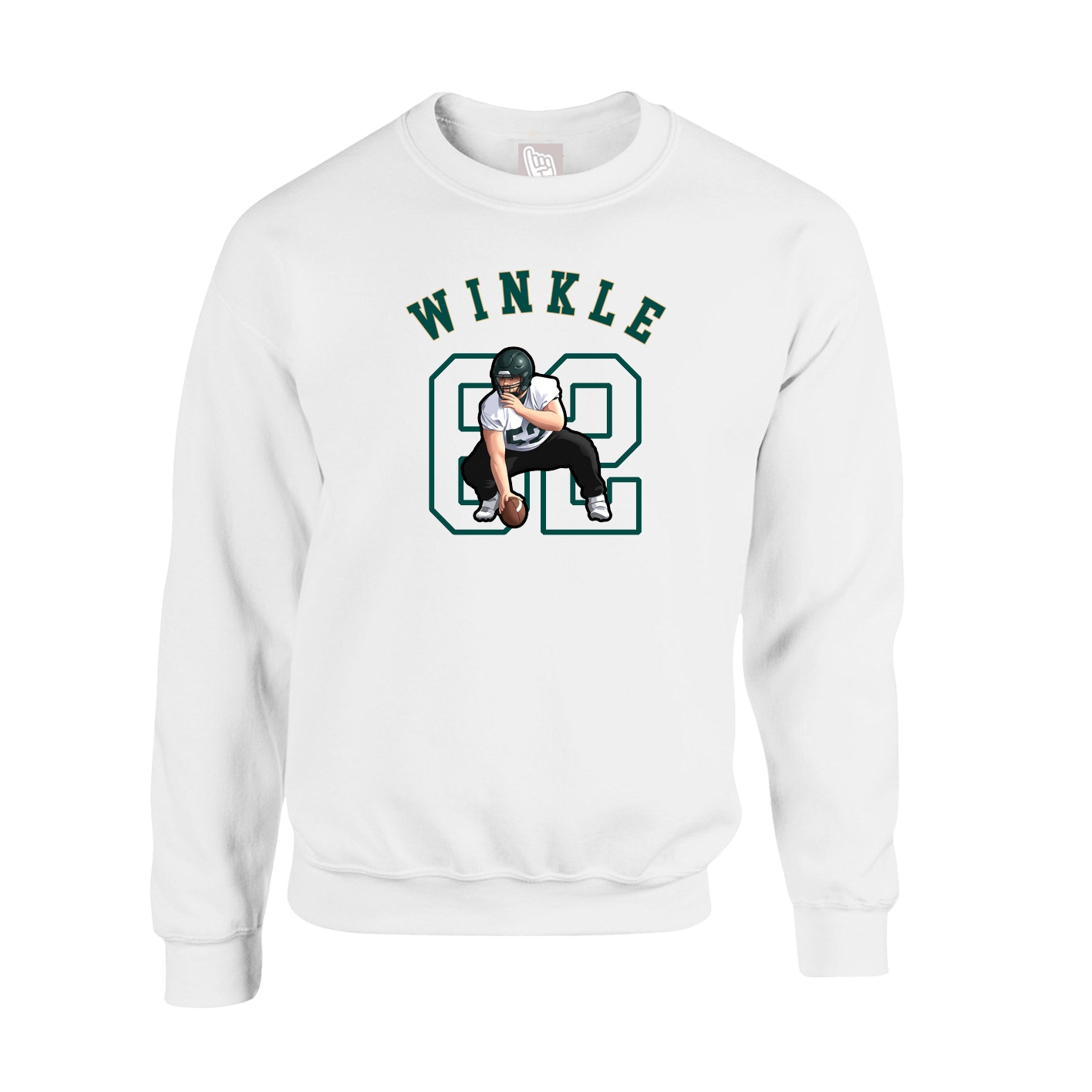 Fleece Crew — Shirsey Arch in White