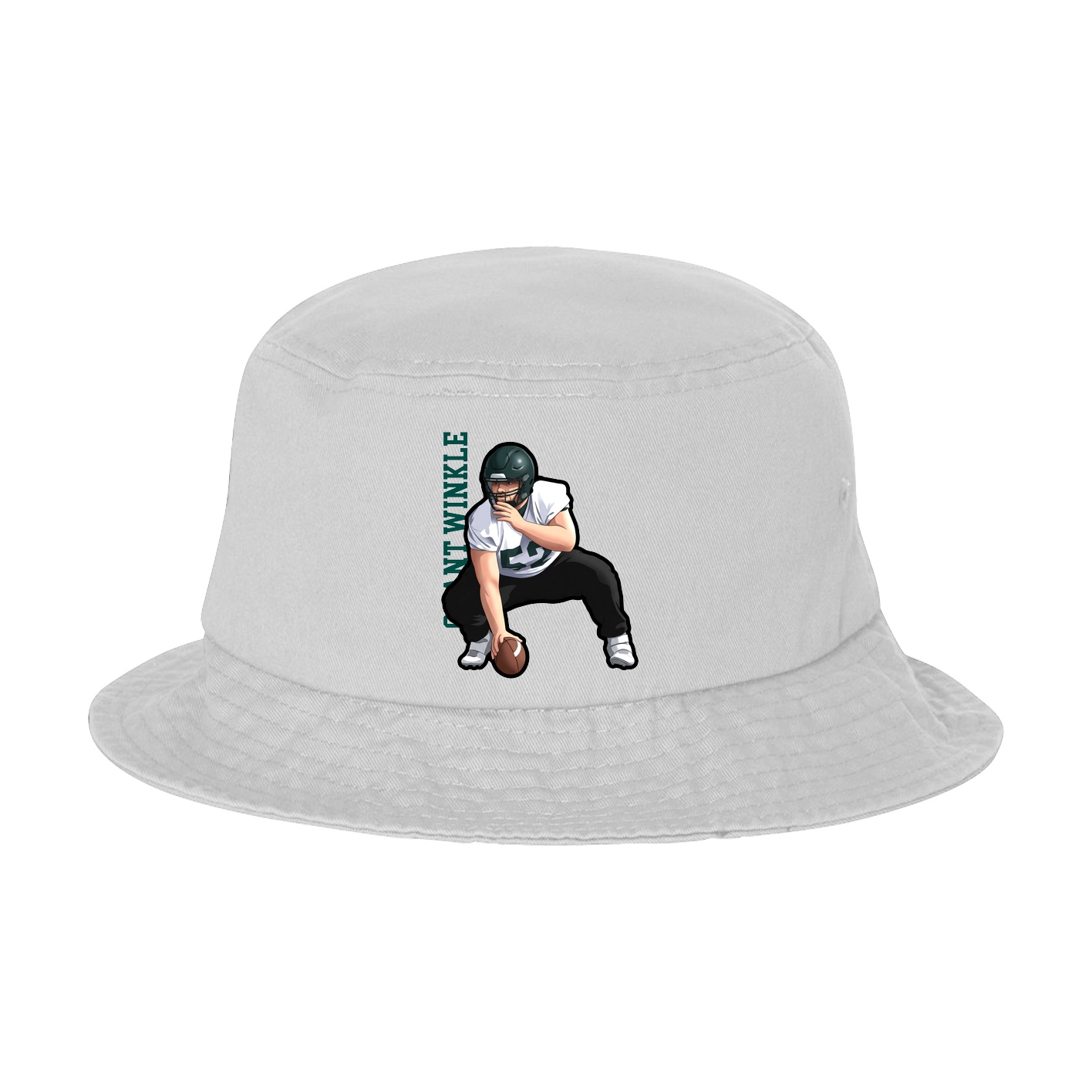 Bucket Cap — Name Vertical in White