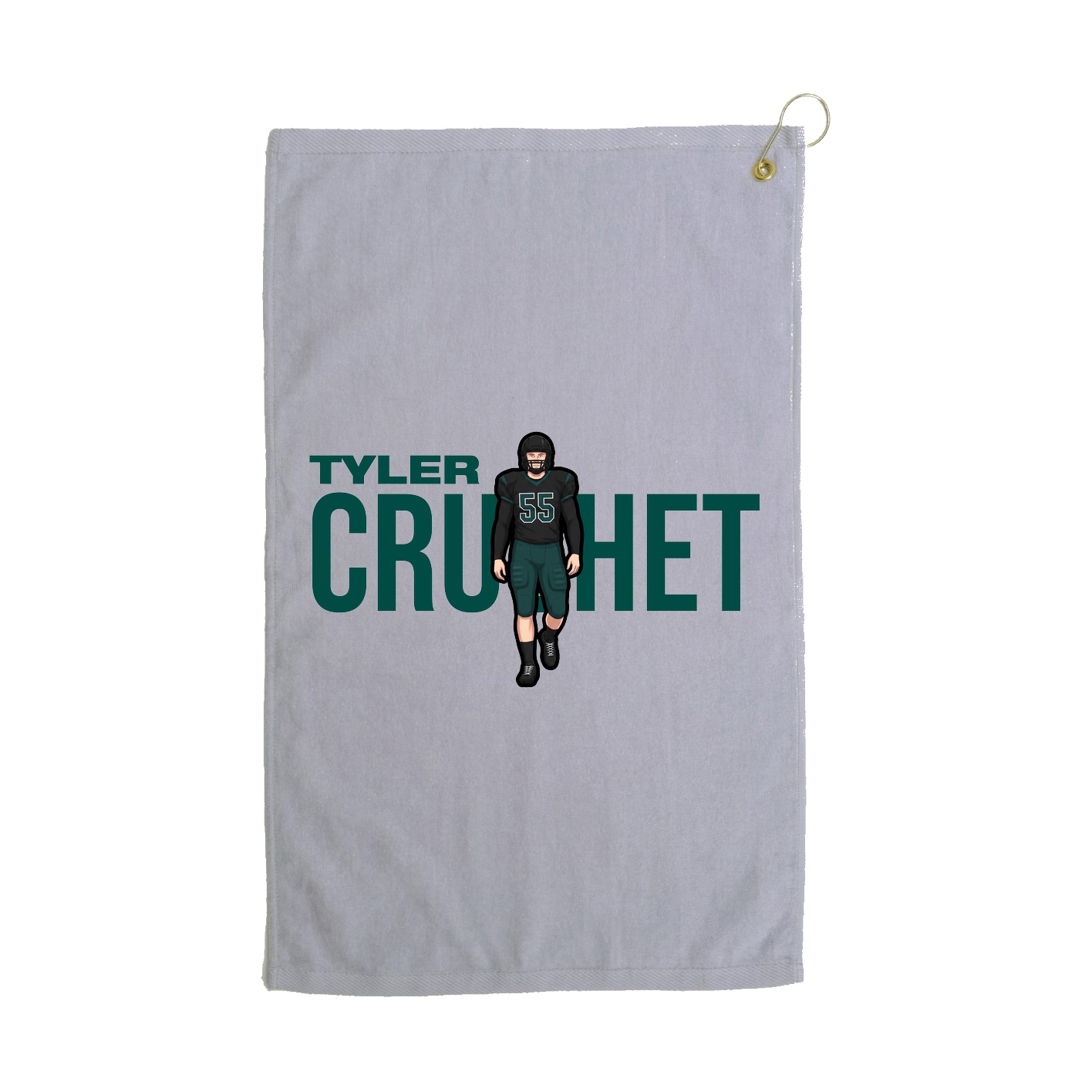 Golf Towel — Player Name in Grey