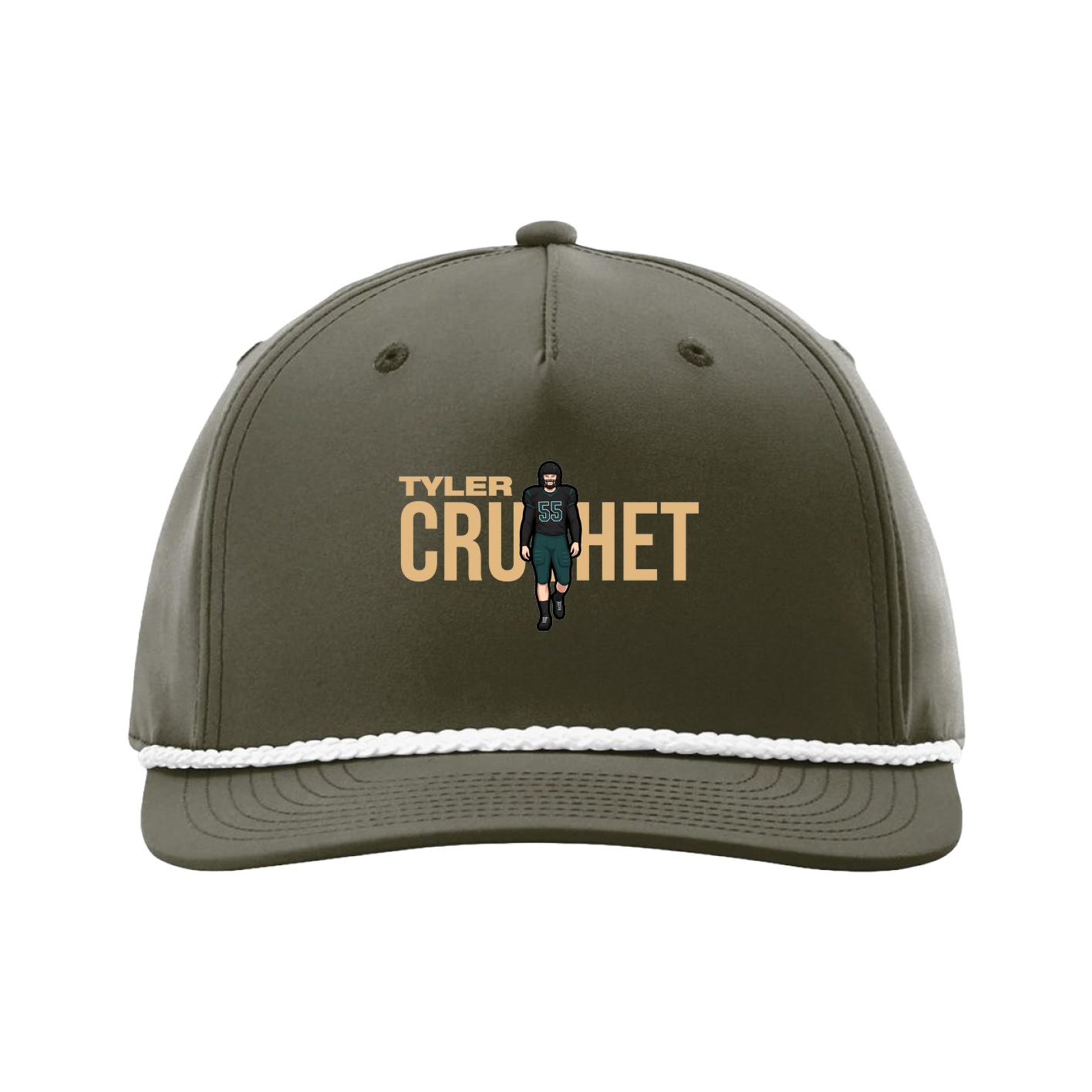 Five-Panel Classic Rope Cap — Player Name in Green