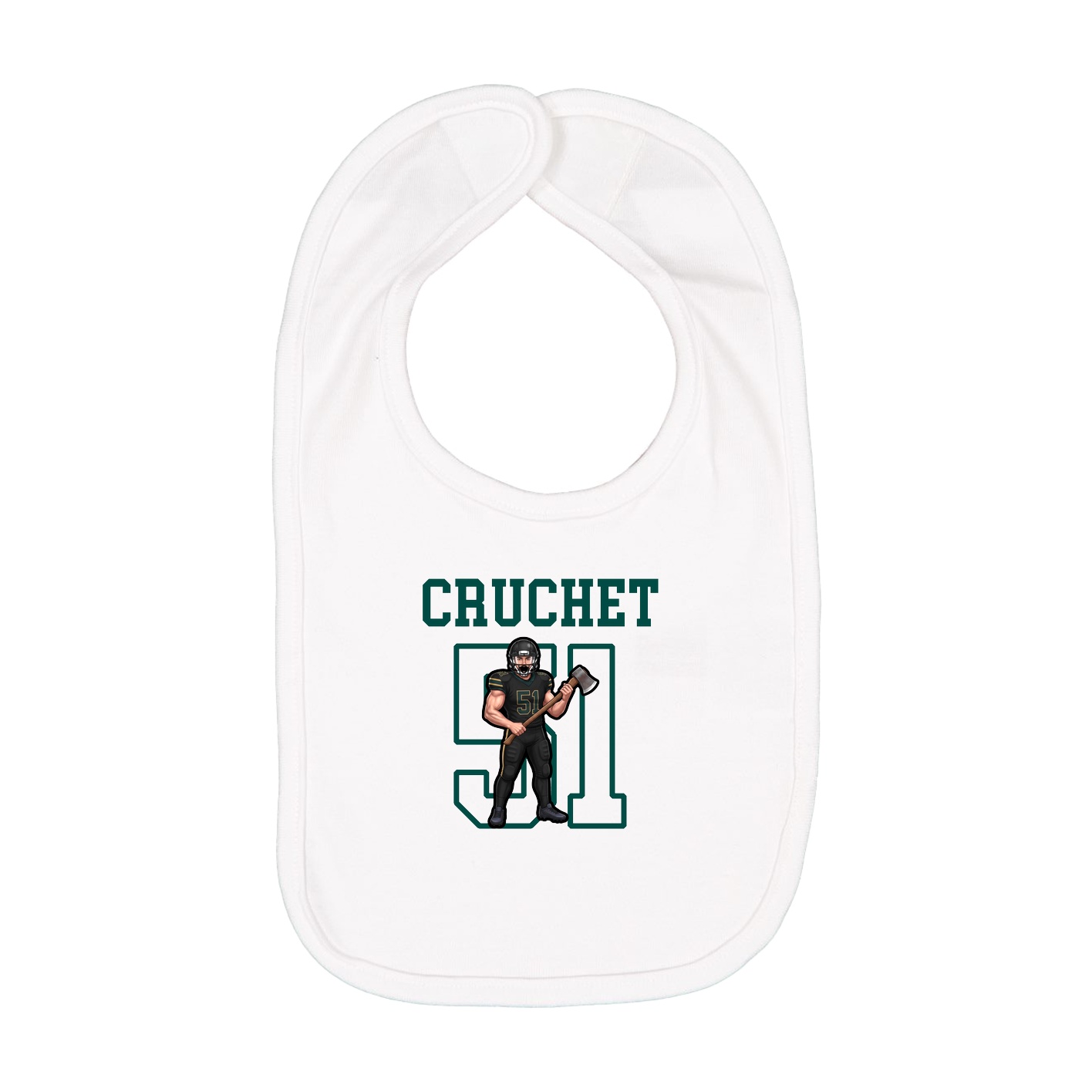 Infant Bib — Shirsey in White