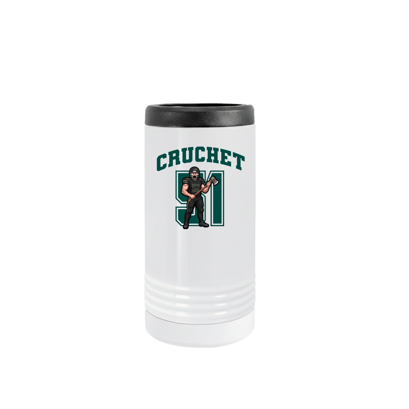 Slim Beverage Holder — Number in White