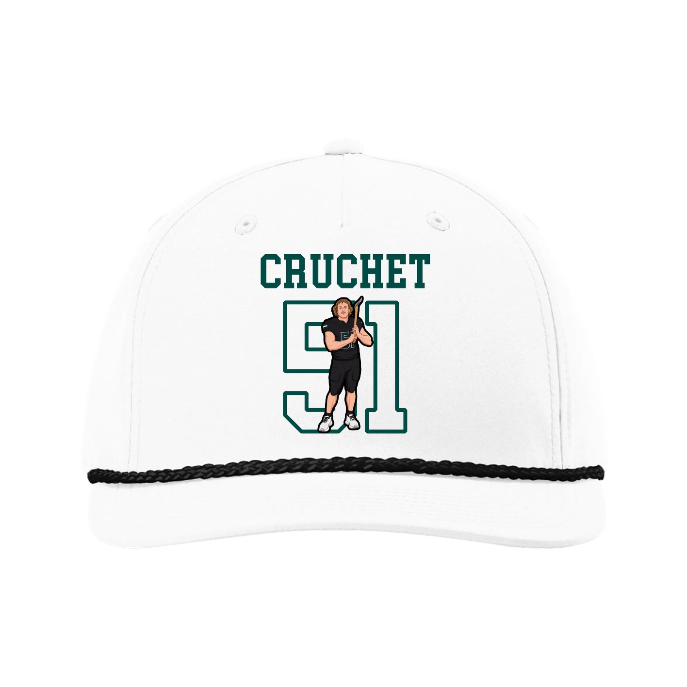Five-Panel Classic Rope Cap — Shirsey in White