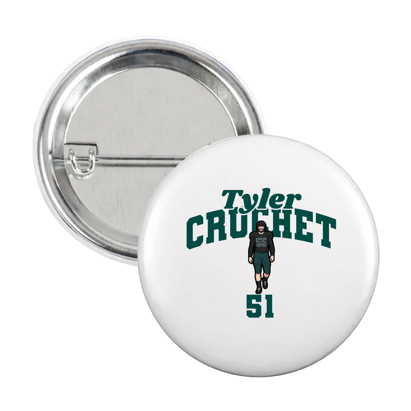 Game Day Button — Signature Arch in White
