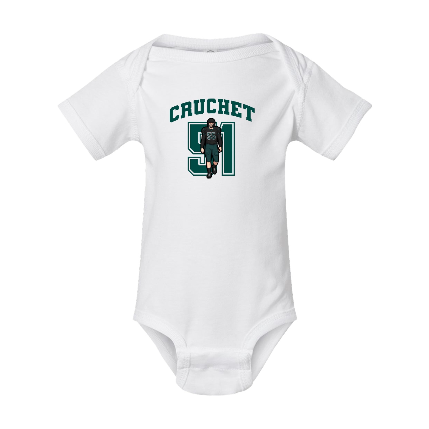 Baby Onesie — Number in White