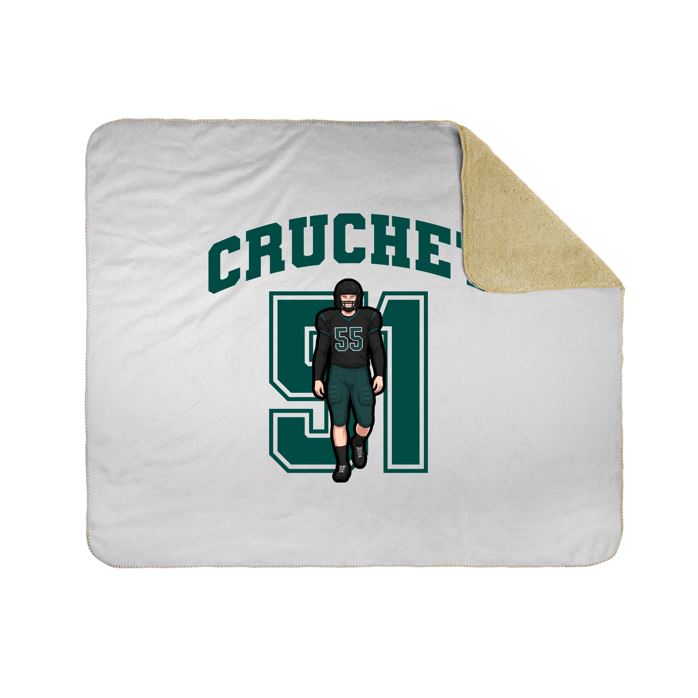 Throw Blanket — Number in White