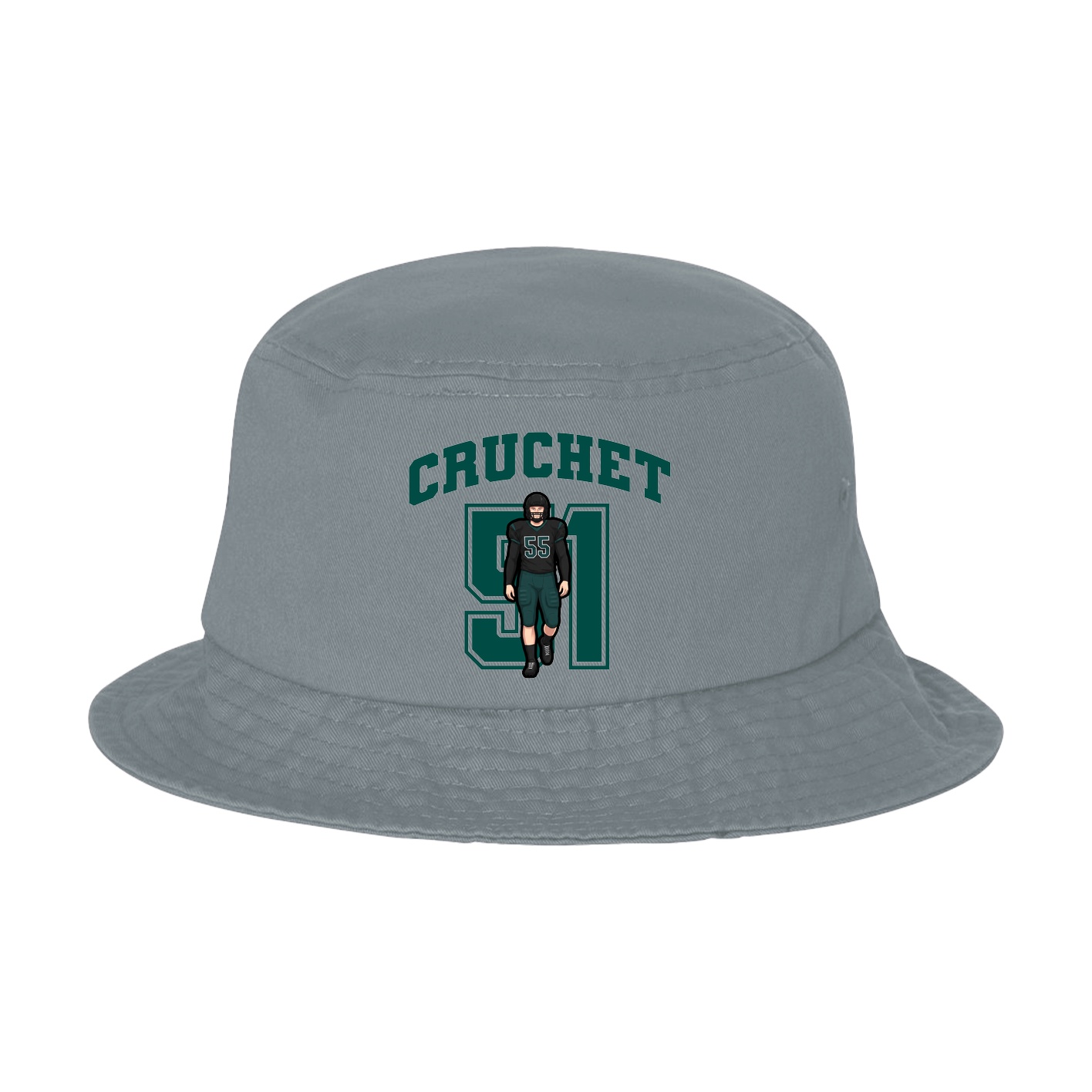 Bucket Cap — Number in Grey