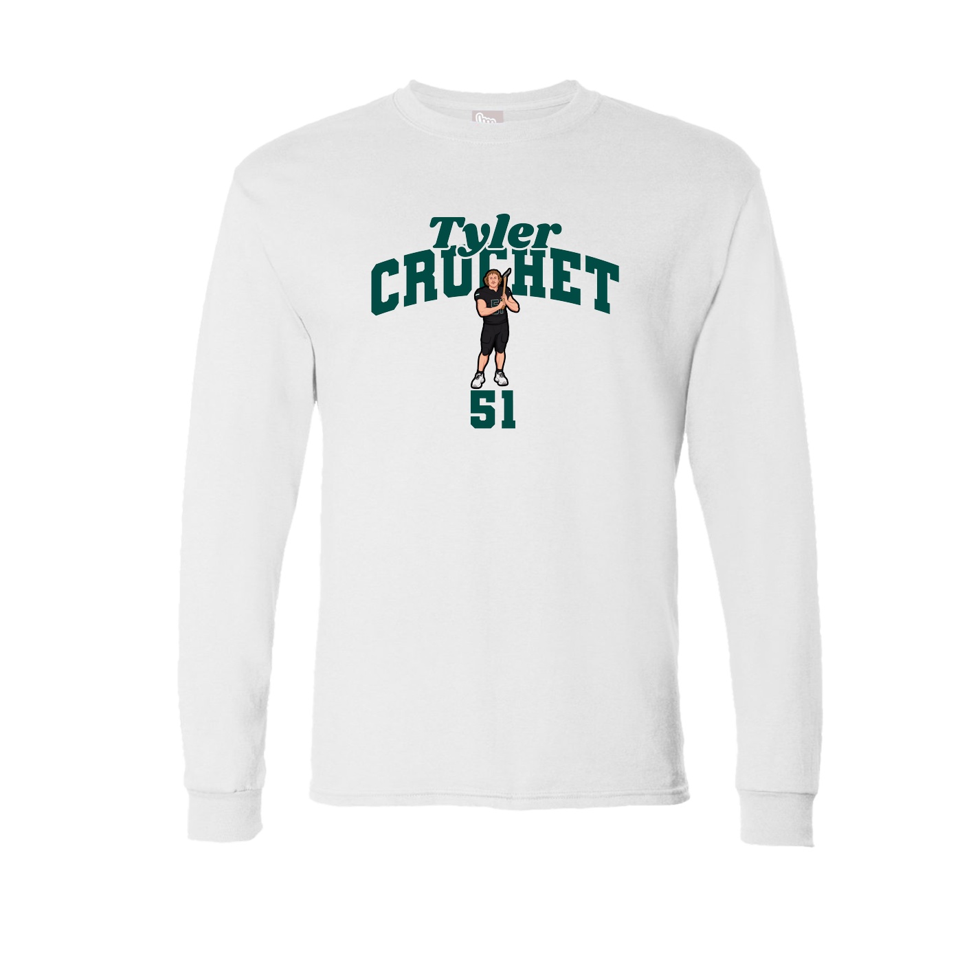 Long Sleeve Tee — Signature Arch in White