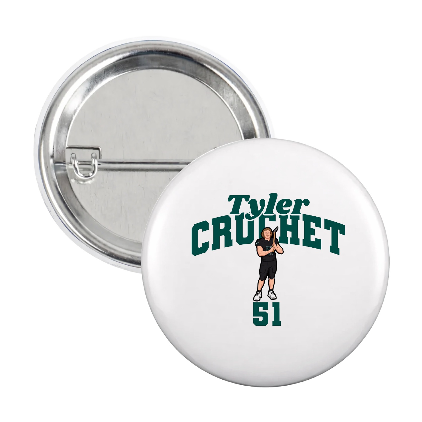 Game Day Button — Signature Arch in White