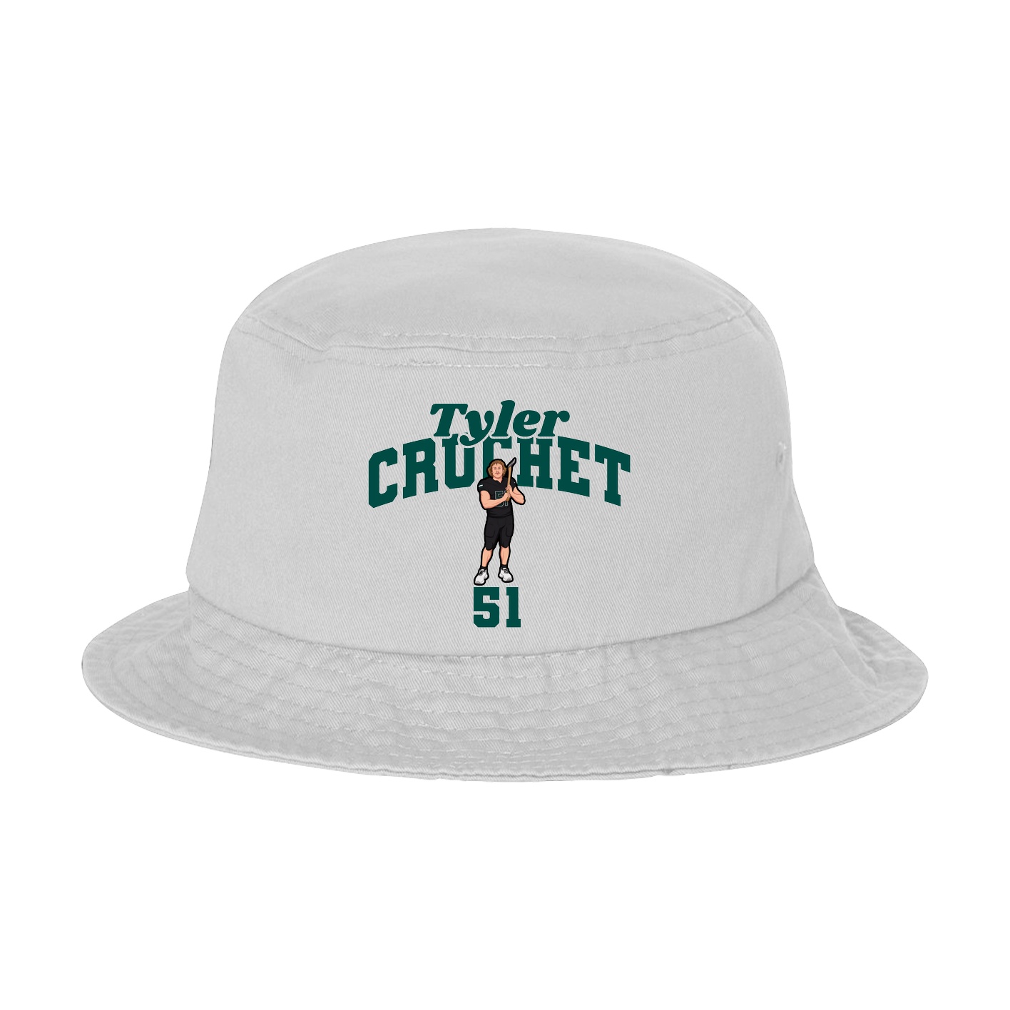 Bucket Cap — Signature Arch in White