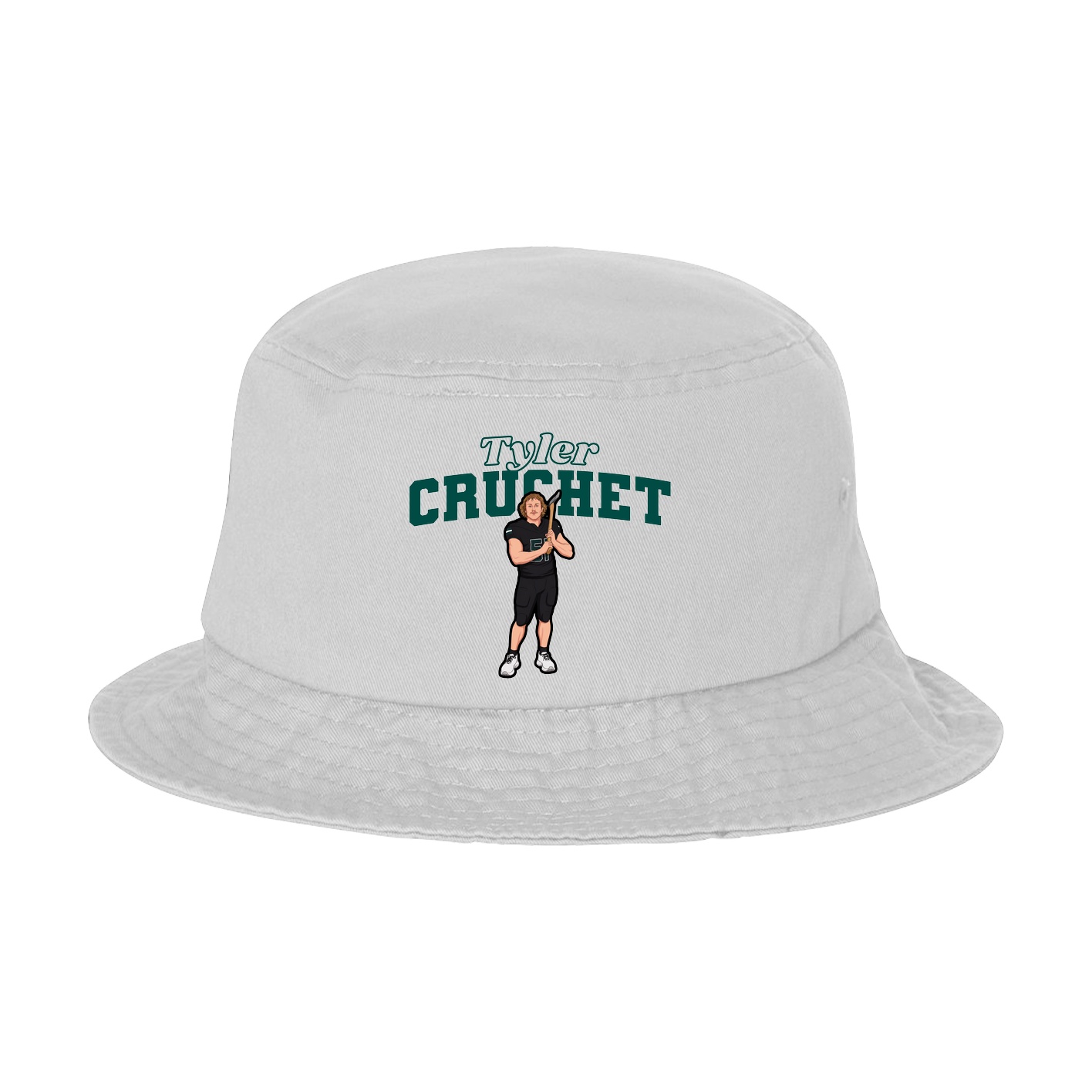 Bucket Cap — Name Arch in White