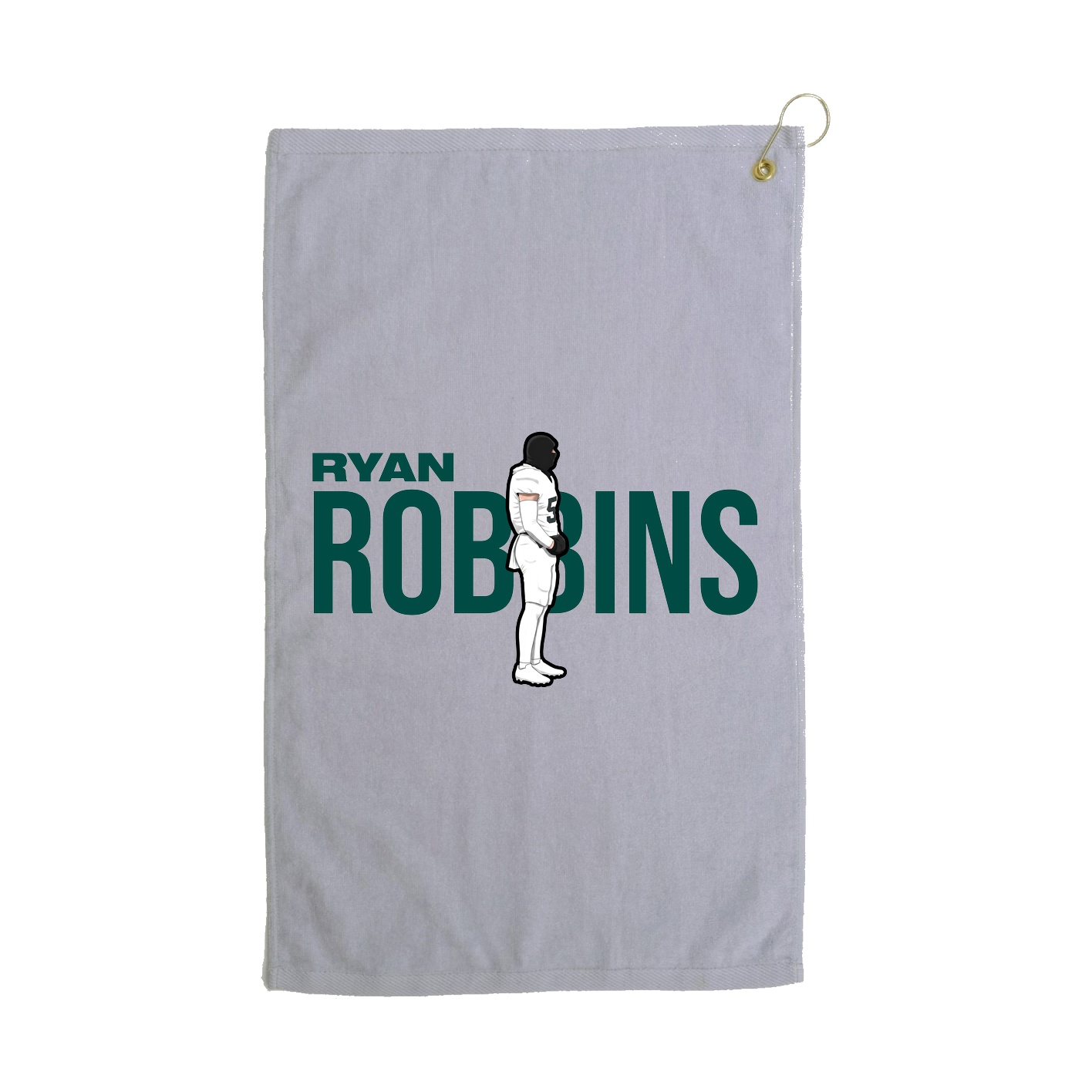 Golf Towel — Player Name in Grey