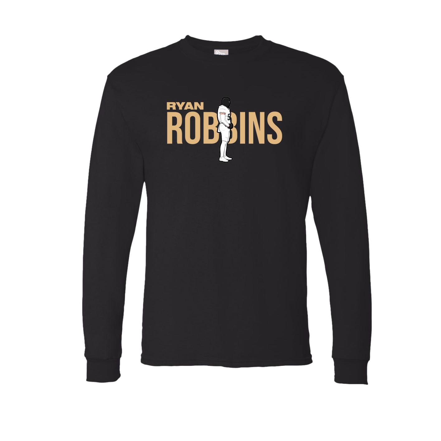 Long Sleeve Tee — Player Name in Black
