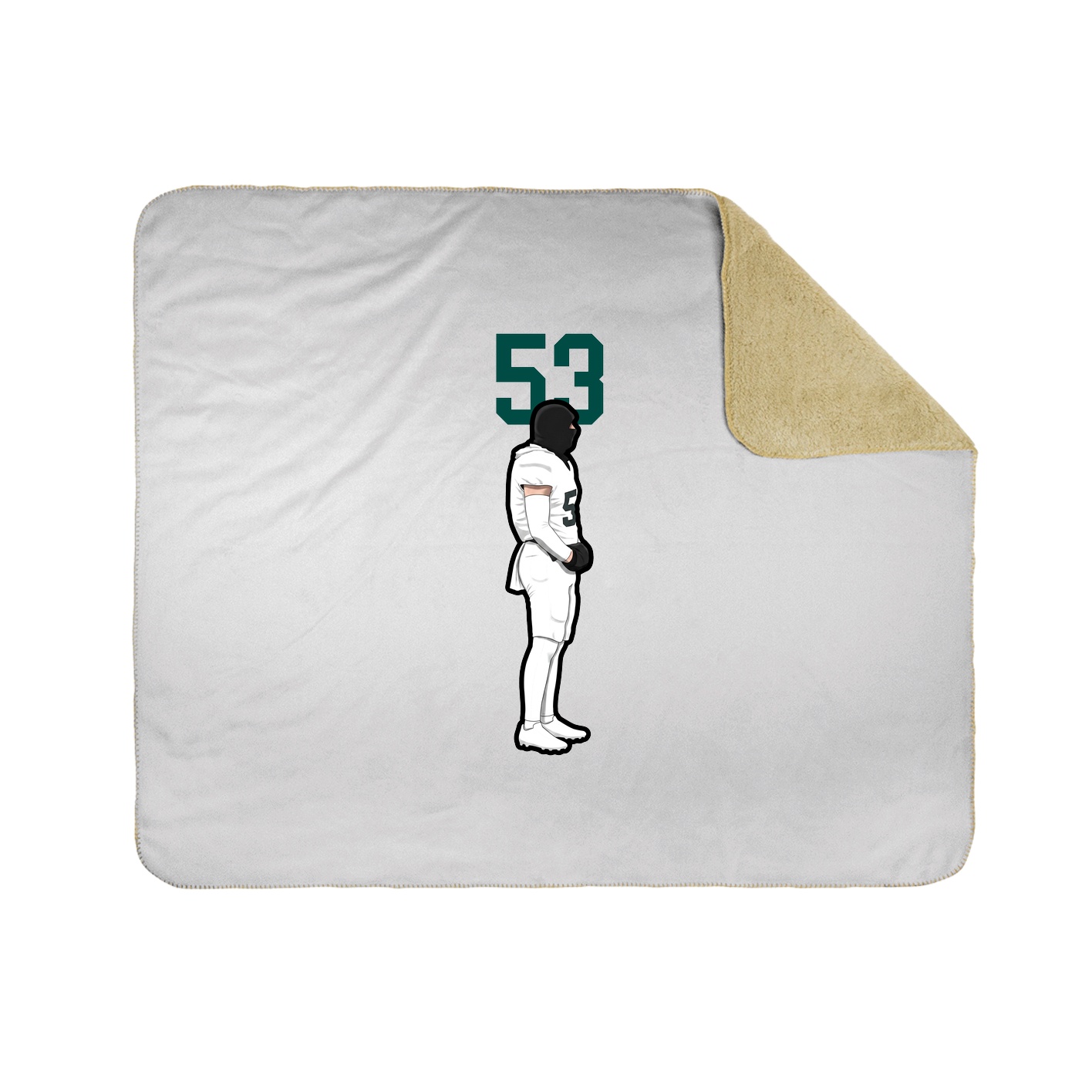 Throw Blanket — Number Top in White