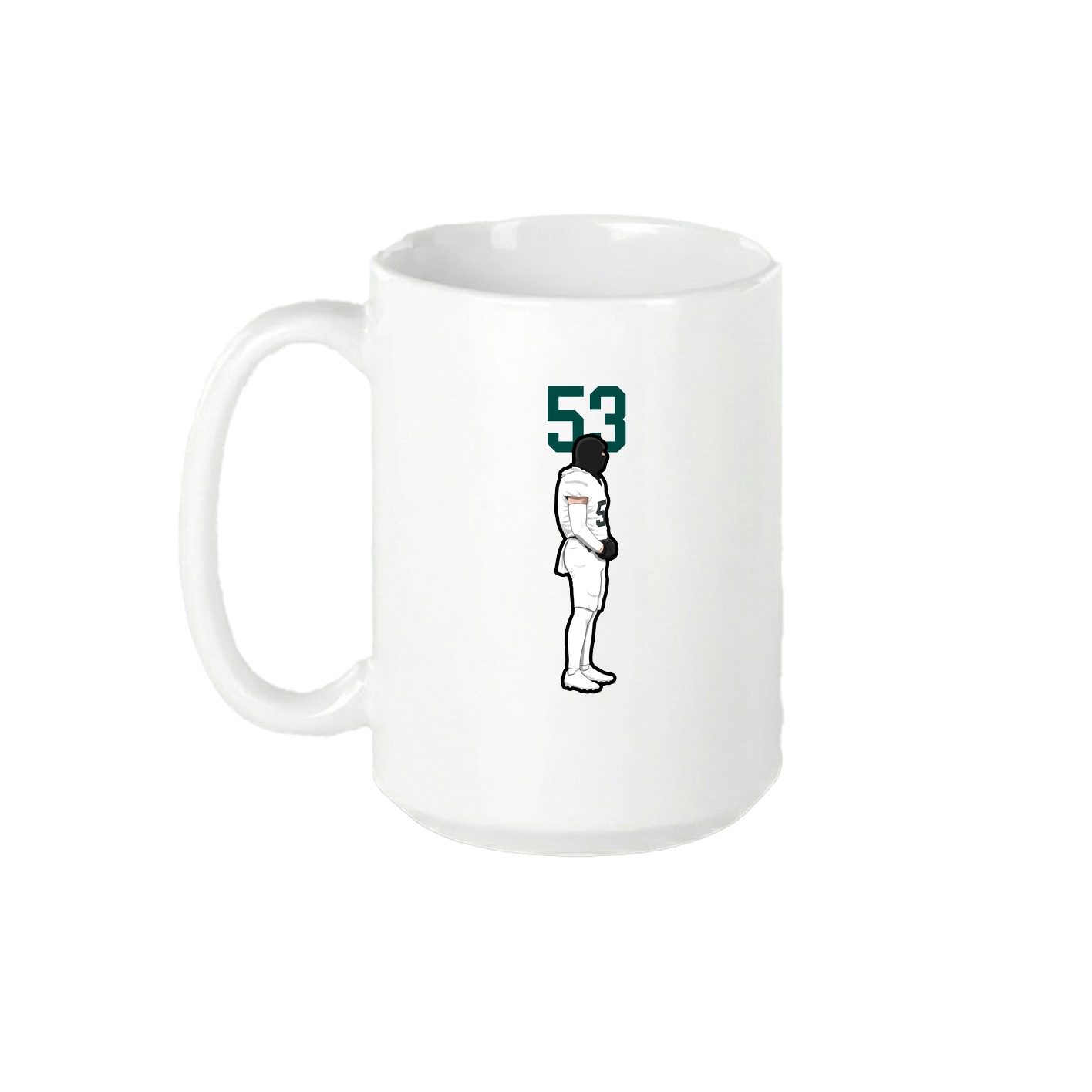 15oz Coffee Mug — Number Top in White