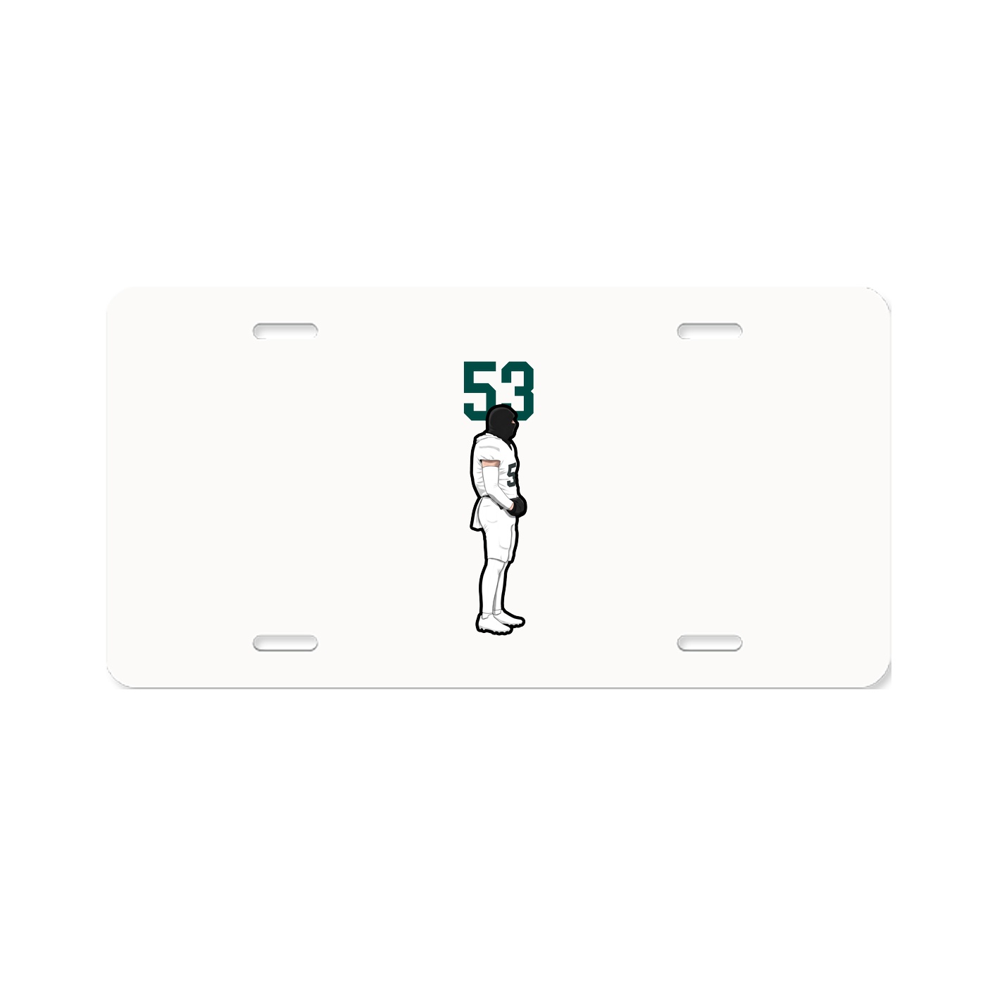 License Plate — Number Top in Classic