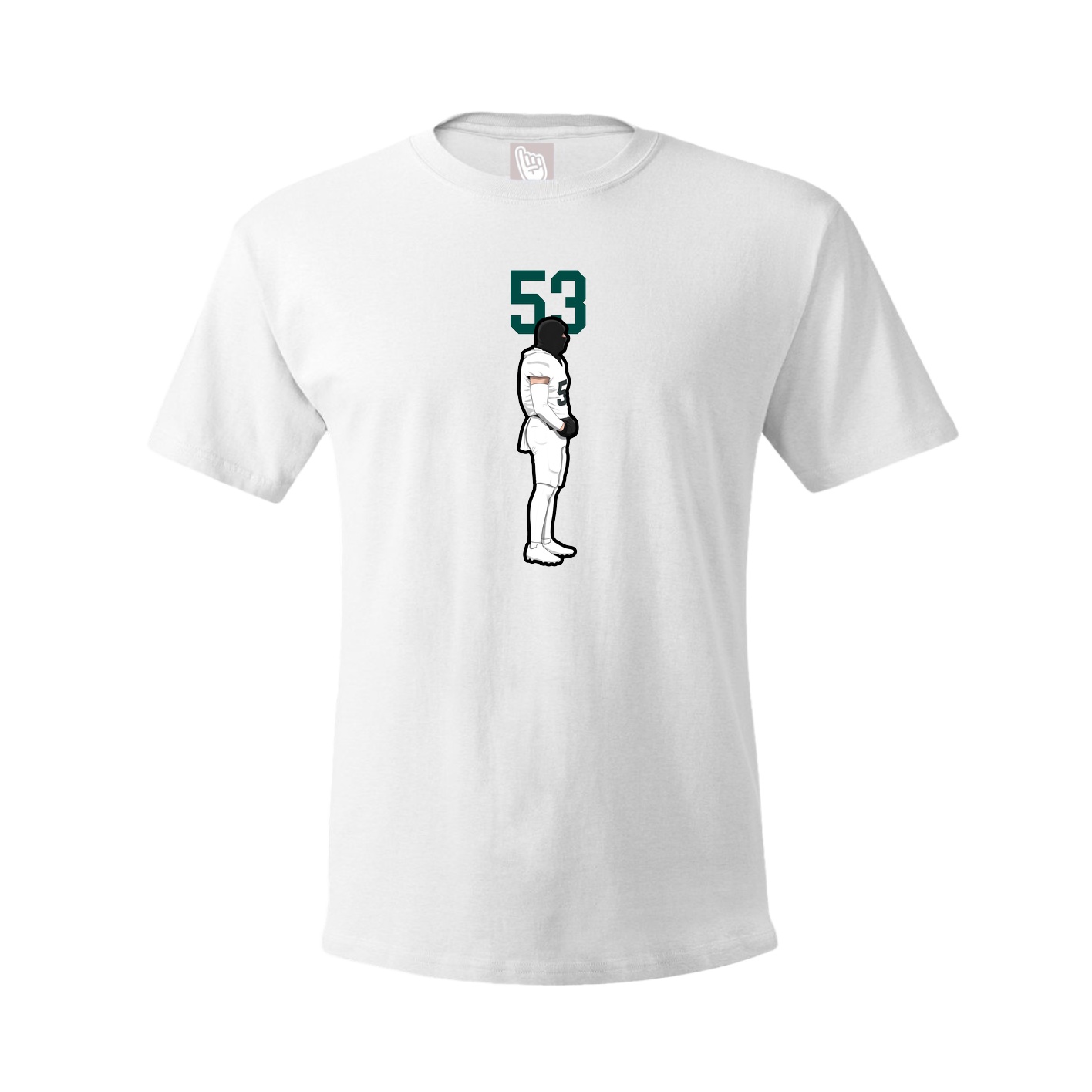 Youth Tee — Number Top in White