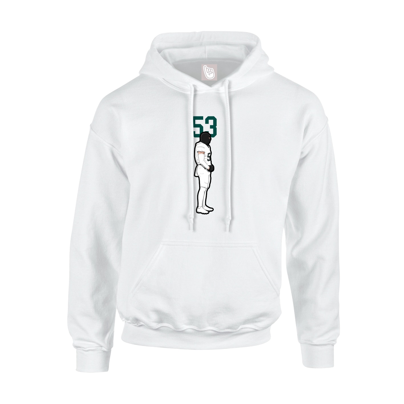 Hoodie — Number Top in White